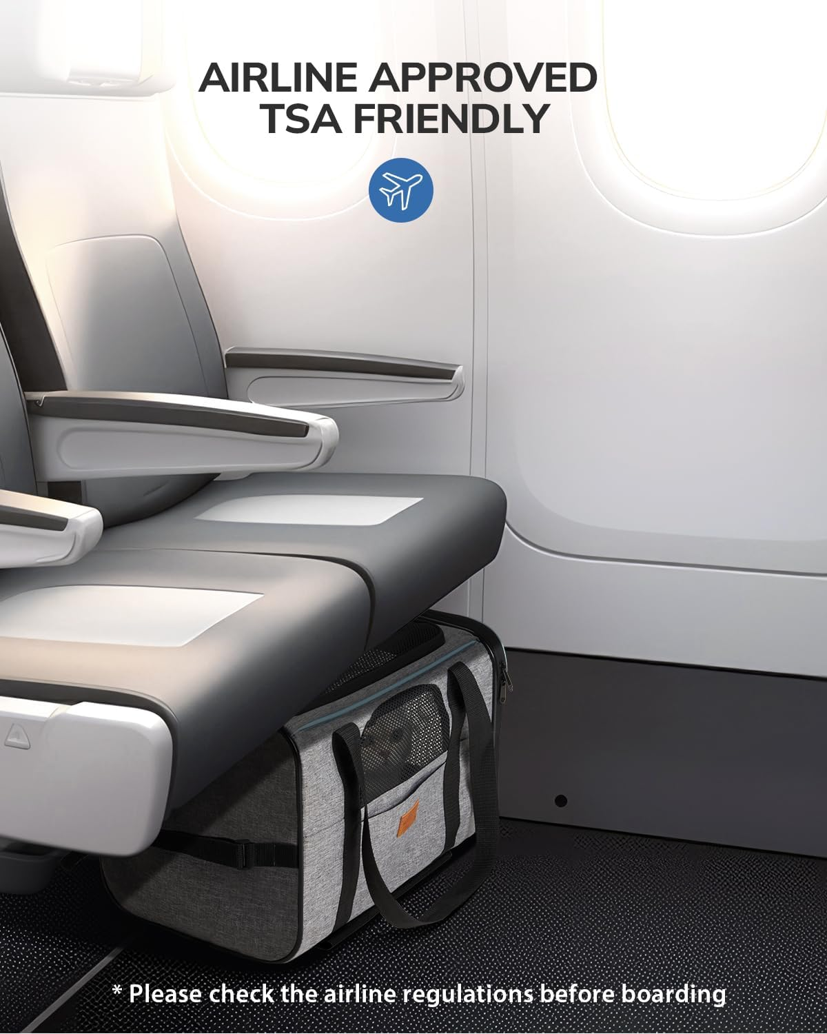 Morpilot Cat Transport Box with Trolley, Foldable Cat Transport Box, Dog Carrier with Wheels for Small Dogs and Cats image number 1