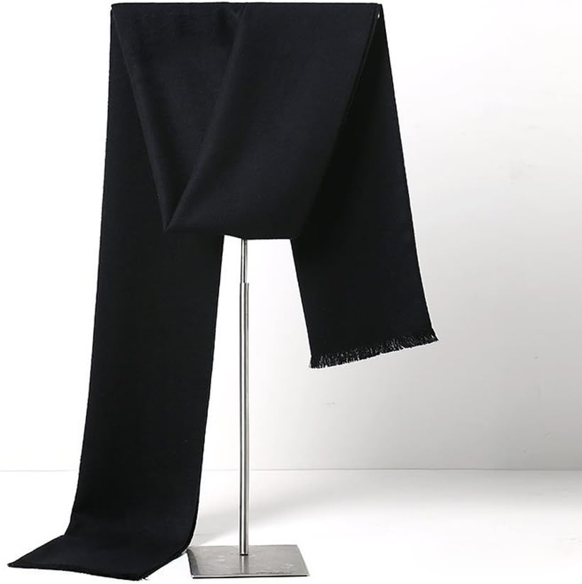 Mens Winter Cashmere Scarf - Ohayomi Fashion Formal Soft Scarves for Men(35 Colors) - 05-Grey image number 2