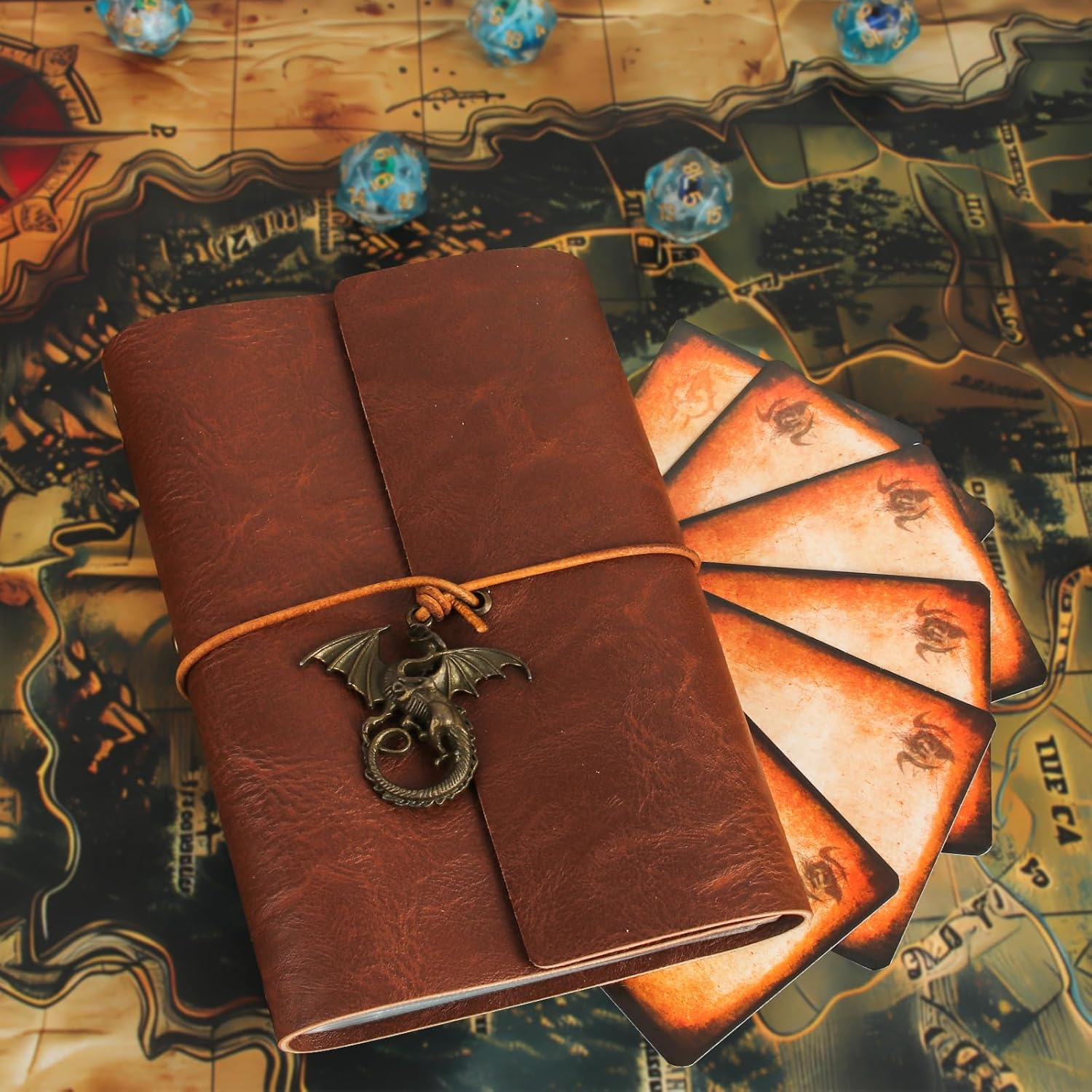 Spellbook Cards Holder D&D RPG Pocket Spell Book & Reference Card Holder, Tome of Recollection TTRPG Gaming Accessories for Dungeons and Dragons Beginner Master (61 Poker-Size Player Cards Included)