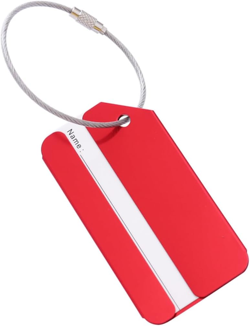 Sosoport 15Pcs Aluminum Luggage Tags for Travel Fashion Baggage Tag for Suitcase Handbag Name Aluminum Material image number 5