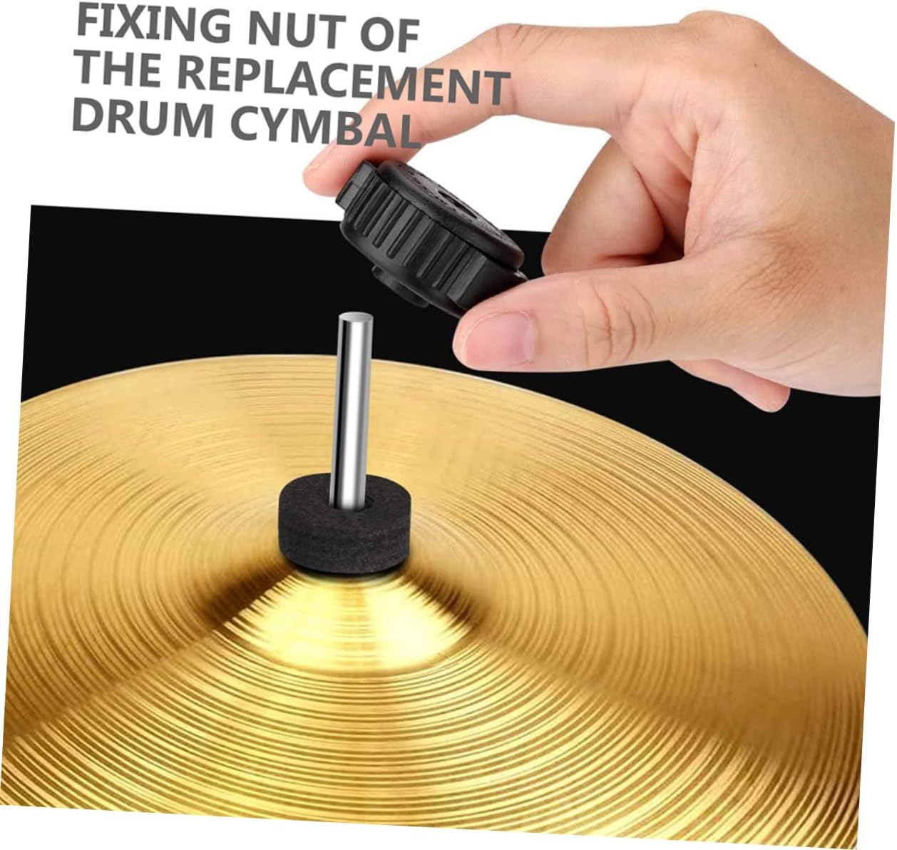 ERINGOGO Quick Assembly Nuts Set for Drums 6 Pcs Drum Nut Fixing Buckle Rugged Practical for Drummers image number 5