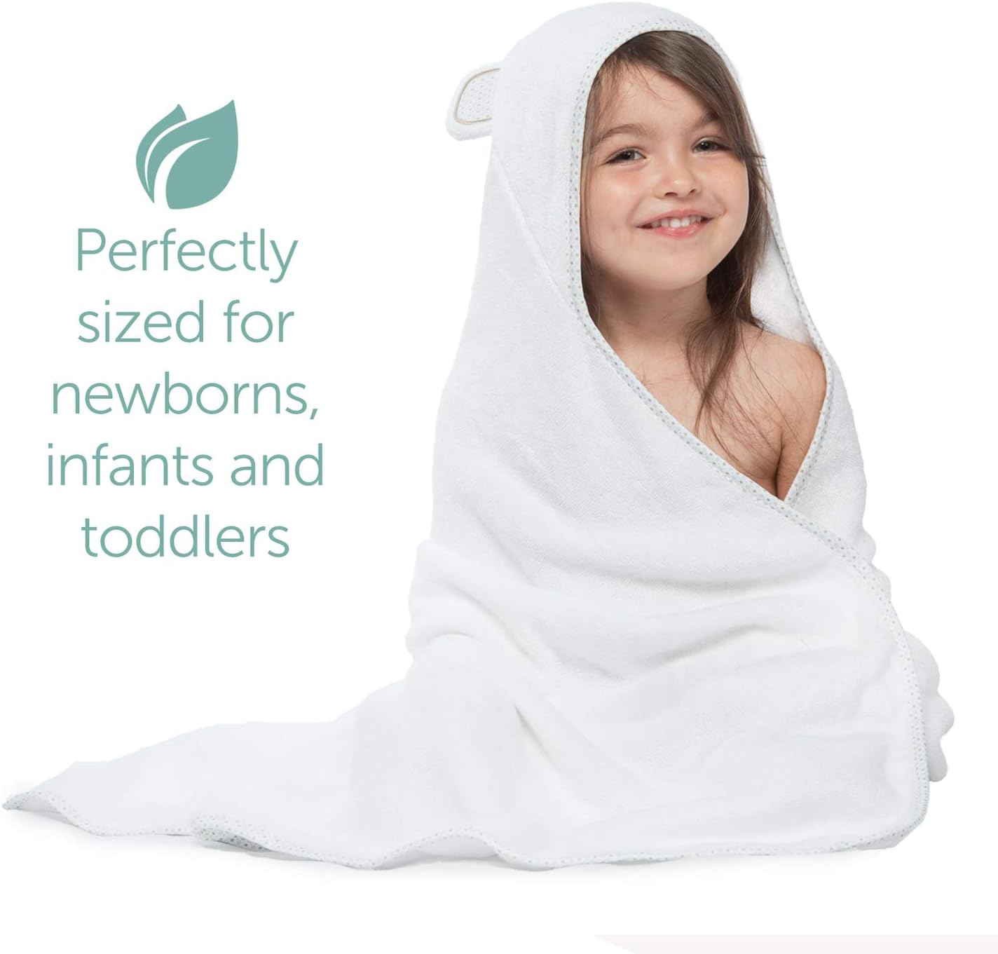 Hooded Baby Towels for Newborn - Super Soft Baby Bath Towels with Hood, Highly Absorbent Bamboo Hooded Towel for Infant, Toddler and Kids, Baby Essentials image number 5