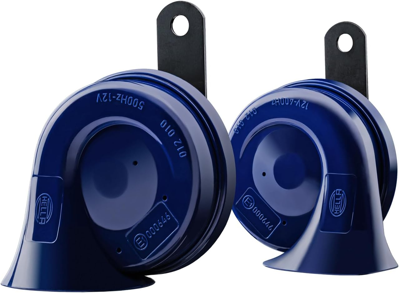 HELLA 007728883 Chrome 12V Trumpet Horn Kit (Universal Fit)