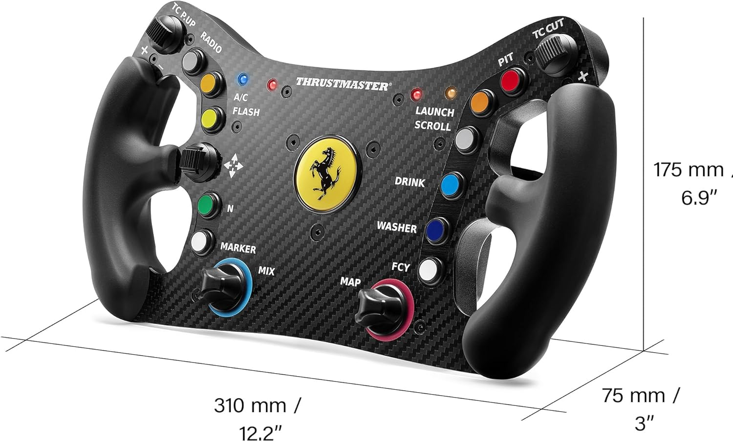 Thrustmaster Ferrari 488 GT3 Wheel Add-On - Compatible with PS, XBOX, PC