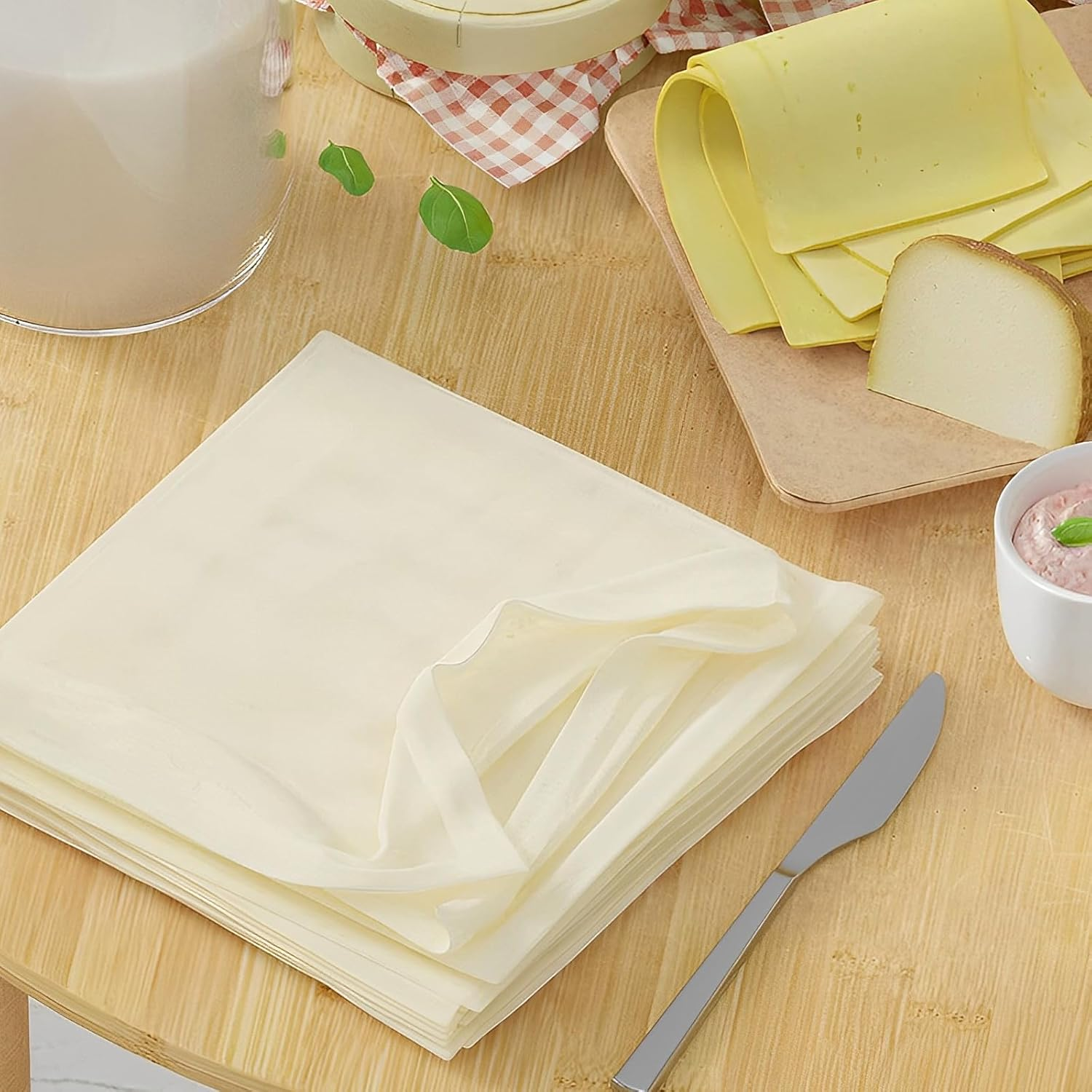 12Pcs Cheese Cloths Natural Unbleached Cotton Cheesecloth, 20 Inch Square Cheese Cloths Reusable Organic Cheesecloth Cotton Cloth Strainer for Coffee Brewing Juicing Straining Cheese Making image number 4