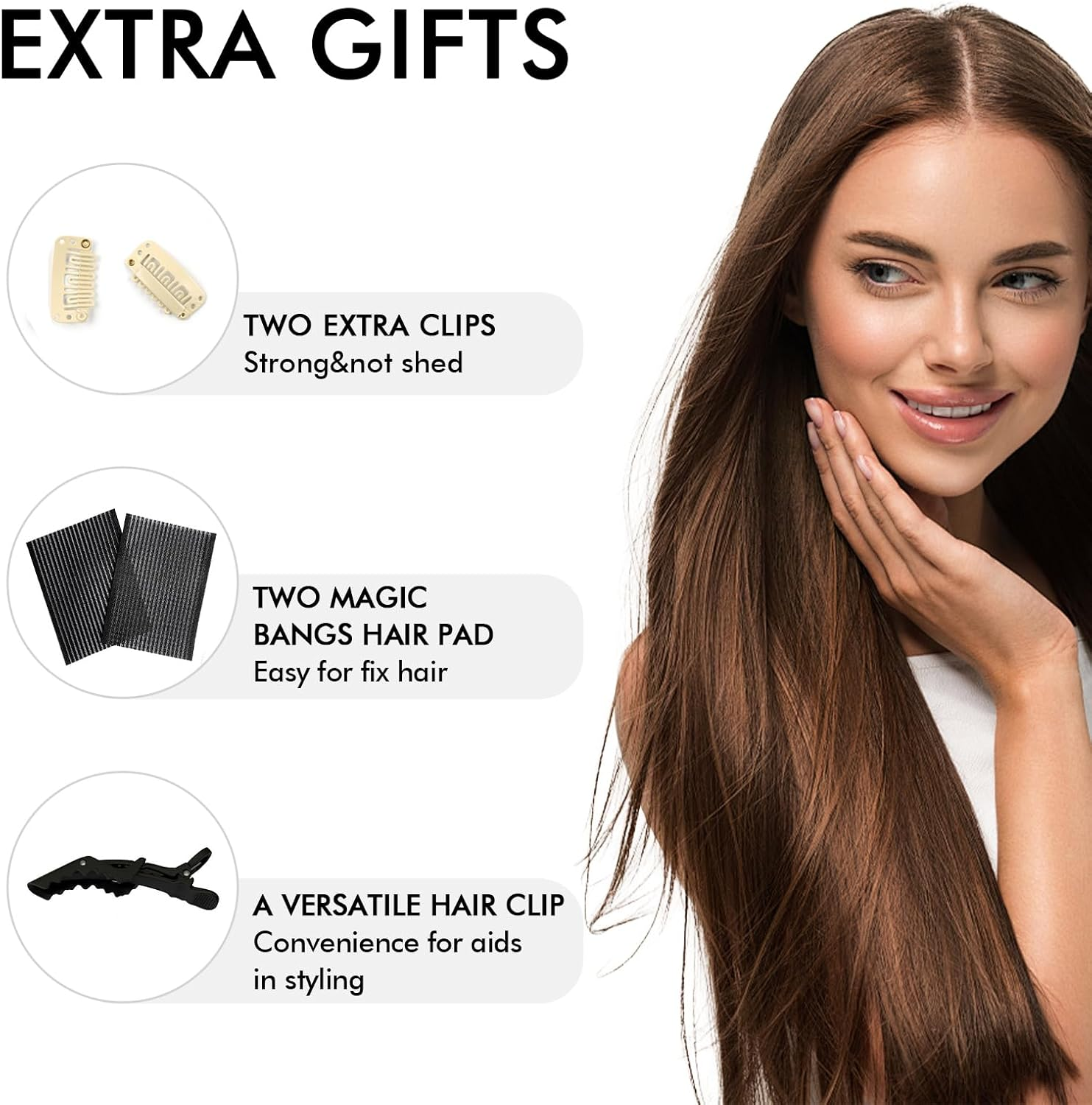 Sixstarhair Clip in Hair Extensions Real Human Hair Blonde Highlights Clip in Extensions Dark Blonde Mix Light Blonde Hair Extensions Human Hair 16 Inch 120G 8 Pcs image number 5