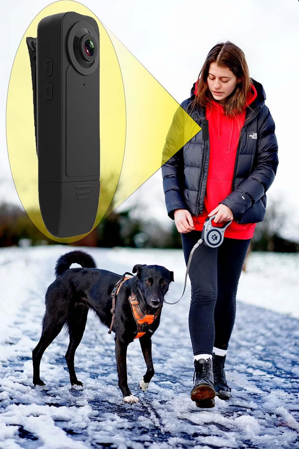 Pirbright Pet Company High Definition D 1080P Dog Walker Walking Body Camera Personal Safety Protection Small Black Clip on Camera Bodycam Pen Cam with 32GB Memory Night Vision image number 4