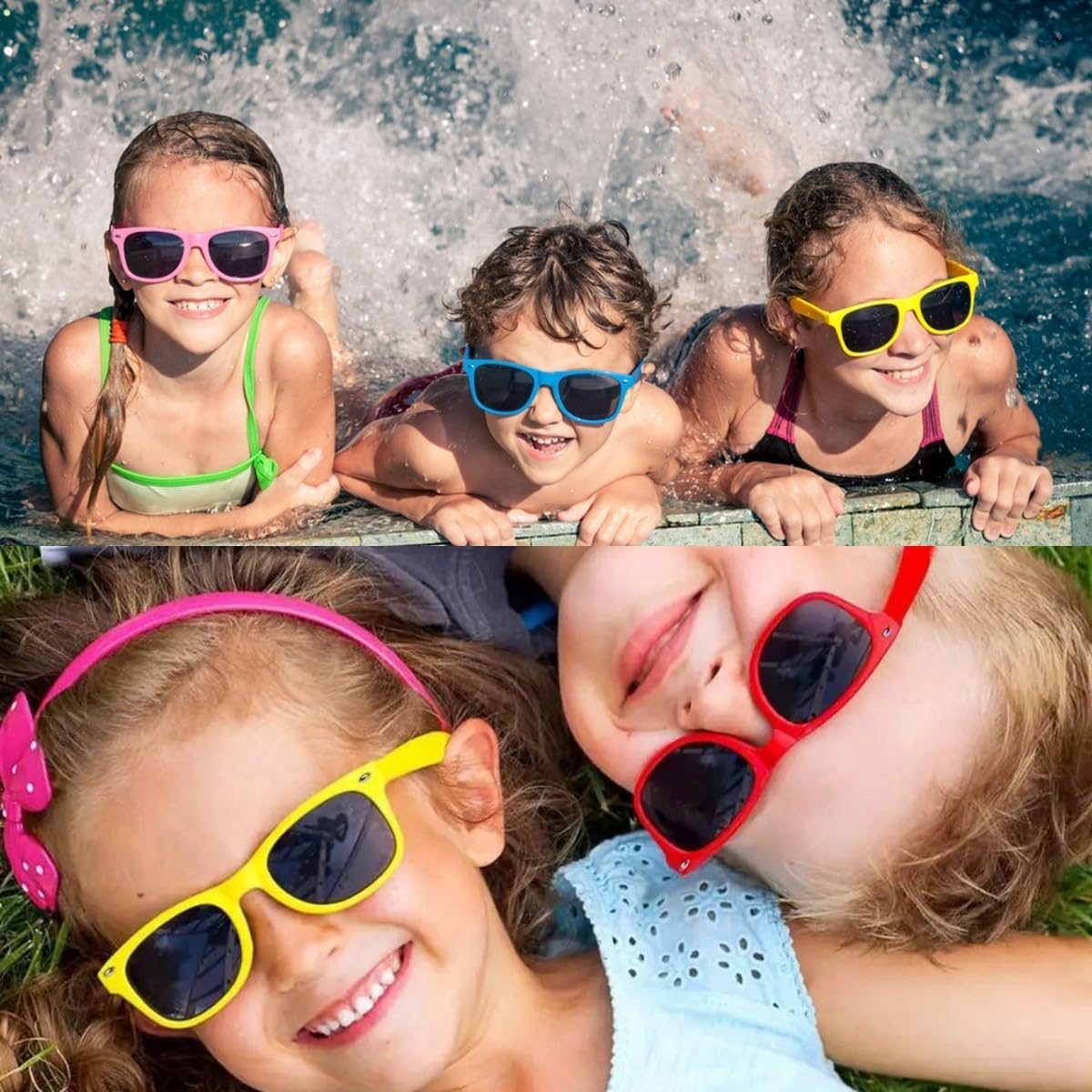 Oundarm Party Glasses Bulk for Kids and Adults, Multi Colors Eyewear for Party Supplies Party Favors Gifts Treat Bag Fillers, Photo Props for Beach Pool Party image number 2