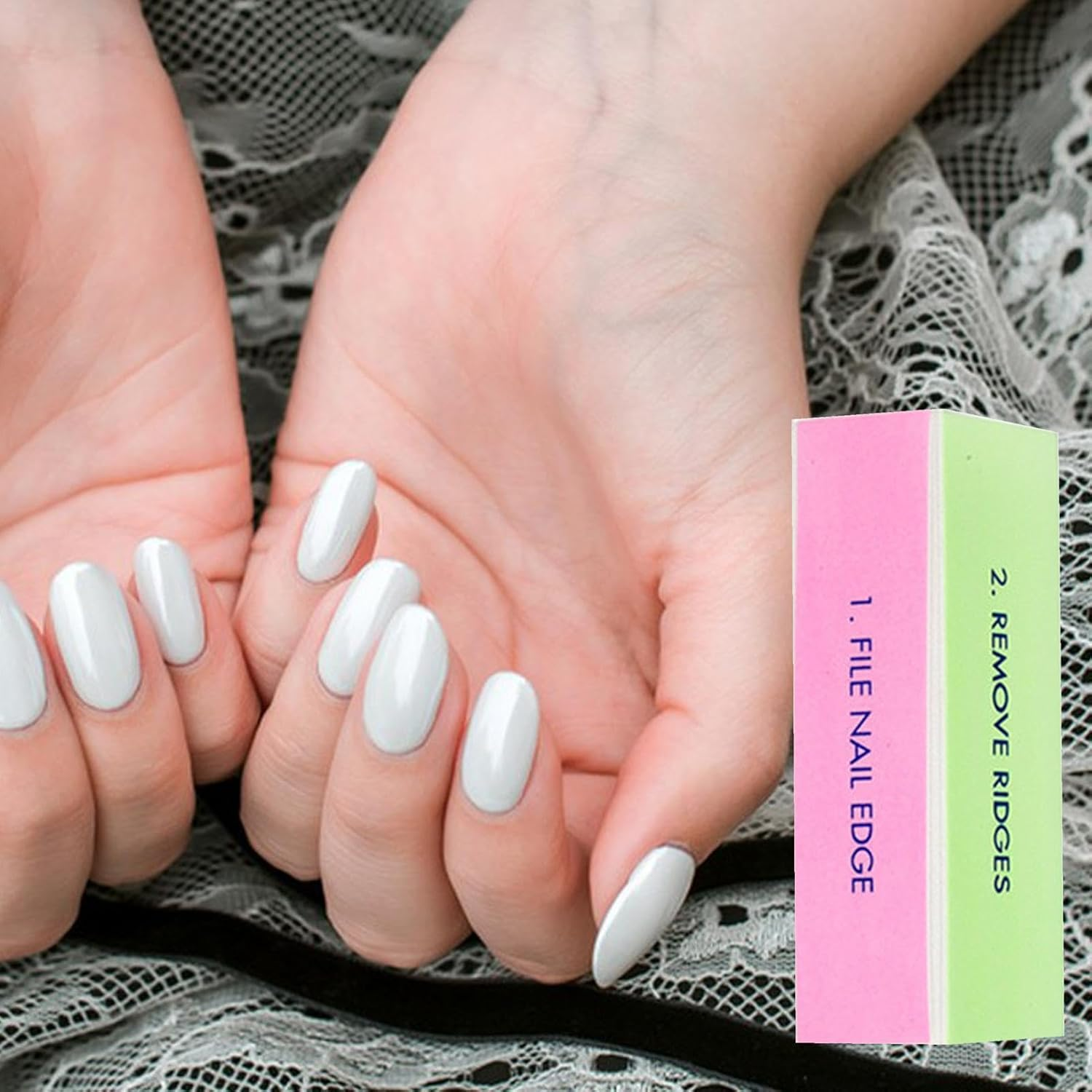 Nail File Block - 4 Way Nail Buffer Block | Nail Buffers & Smoothers for Natural Nails | Fingernail Buffing Block | Nail File Block Smooth & Buff & Shine for Optimum Natural Nail Care image number 4