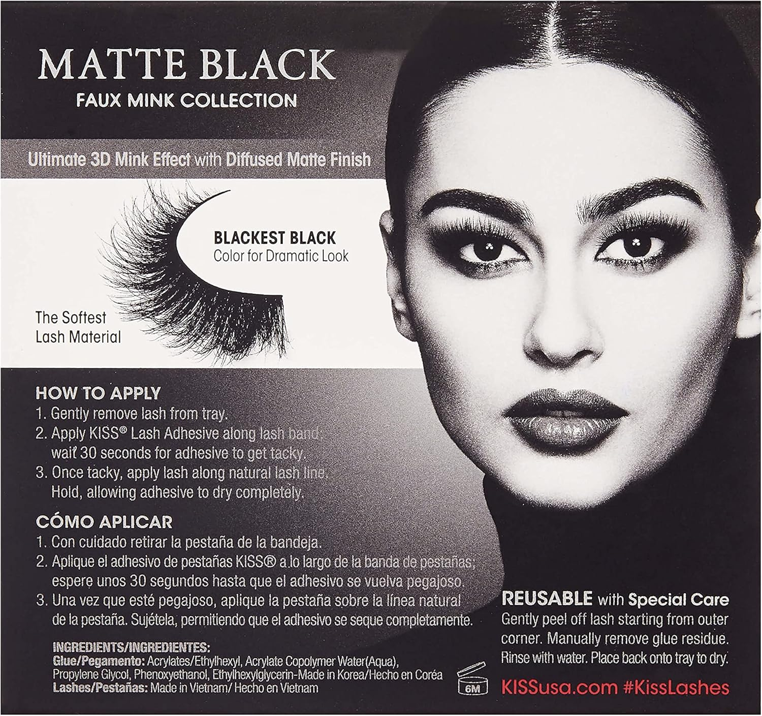 KISS Lash Couture Matte Black Faux Mink Collection 01