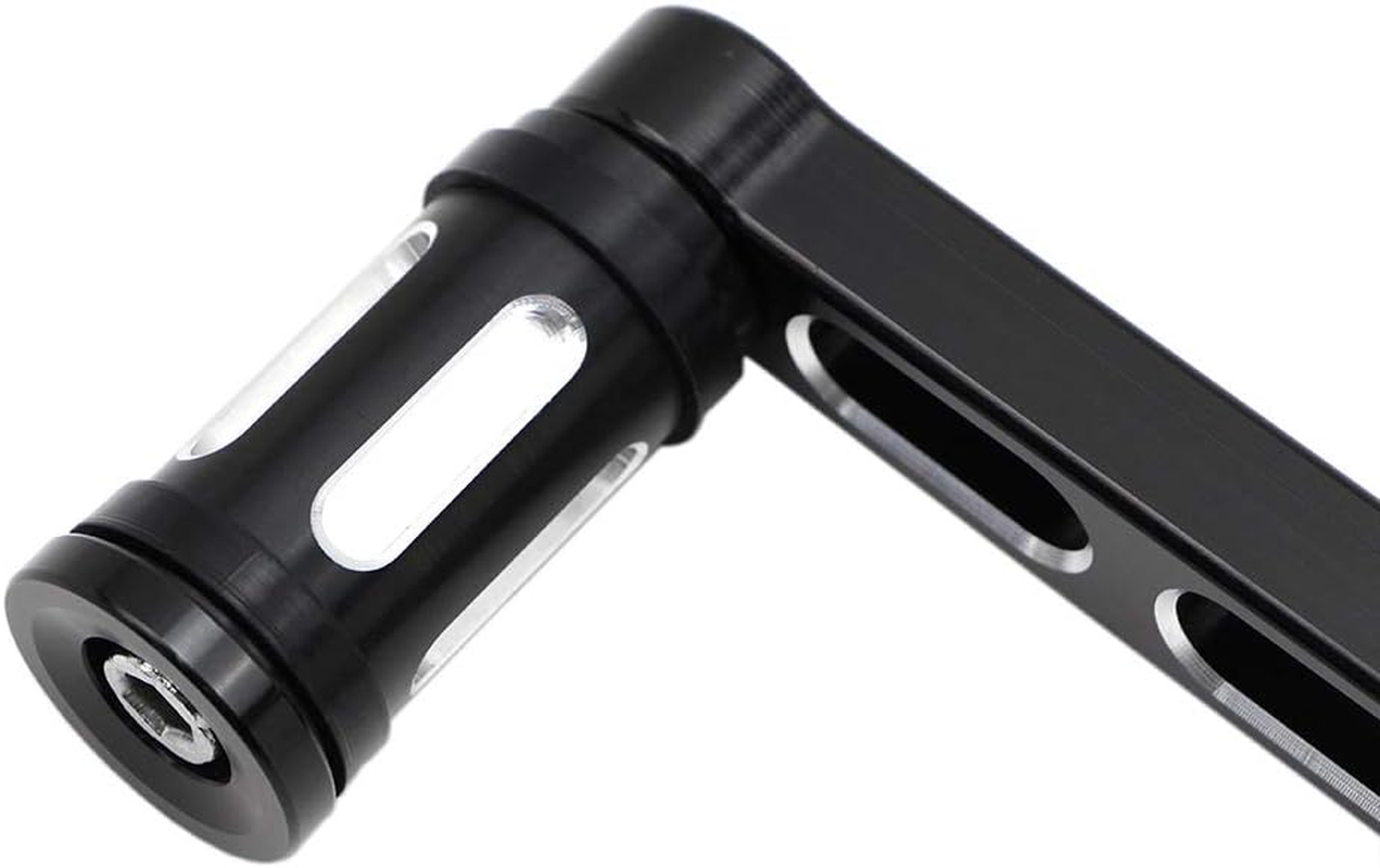 Dreamseek Heel Toe Gear Shift Lever + Shift Peg for Harley FL Softail/Touring, Road King, Street Glide/Tri Glide Trikes - Shifter Lever (Black) - Chrome image number 7