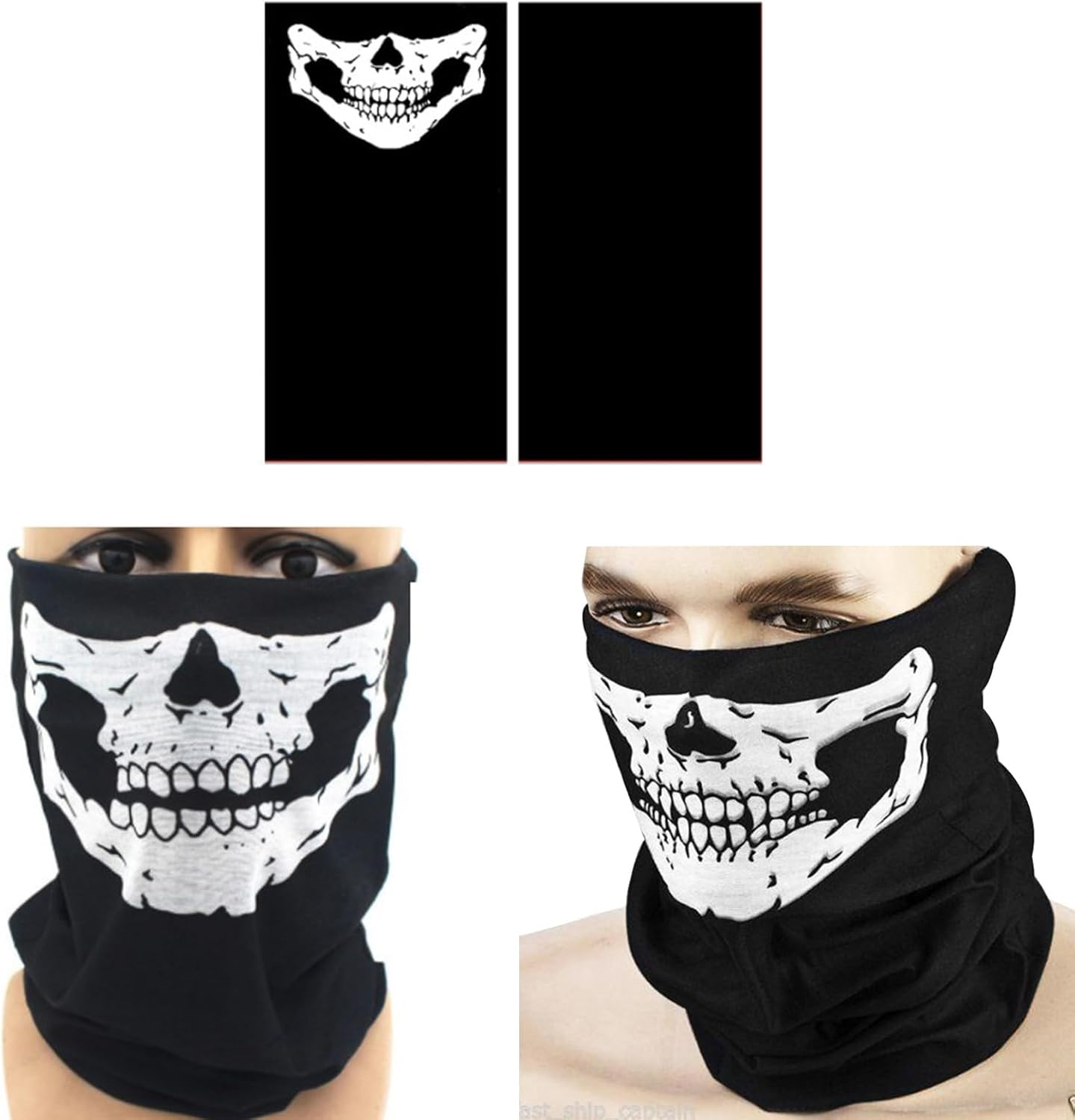 4 Piece Grim Reaper Costume Adult, Black Hooded Cloak Duty Ghost Mask Skeleton Gloves Scythe Vampire Scary Halloween Costume Fancy Dress image number 1