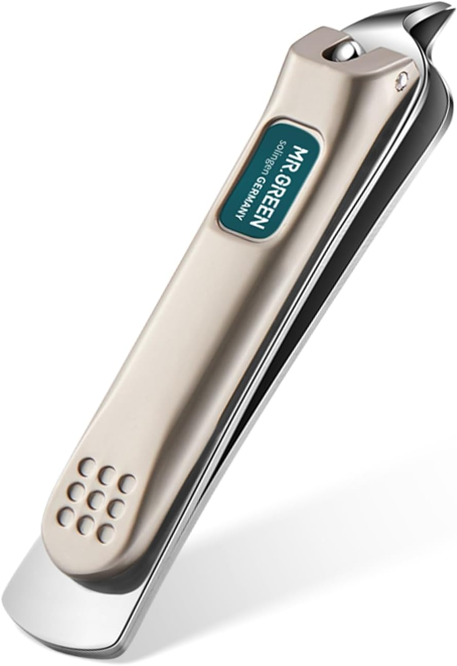 MR.GREEN Slanted Edge Nail Cutting Clippers Cuticle Nippers Tool Stainless Steel Dead Skin Oblique Tip Trimmer Manicure Scissors (Mr-1115 (Large))