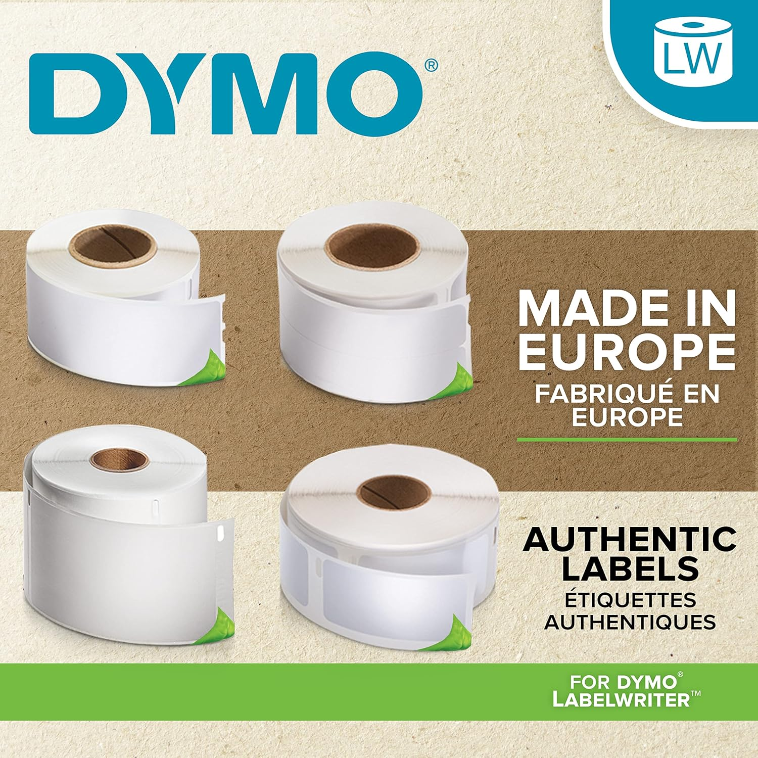 DYMO Label Writer Durable Polypropylene Label, 25 Mm X 54 Mm, White, 160 Count