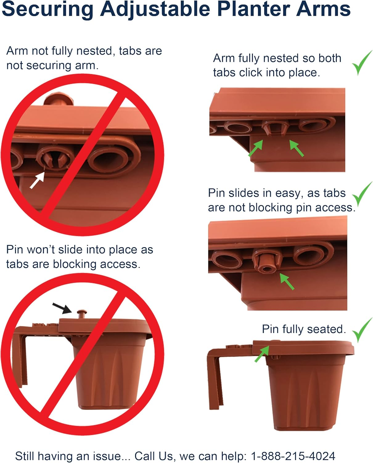 Apollo Exports International 24" Adjustable Railing Planter, Black image number 2