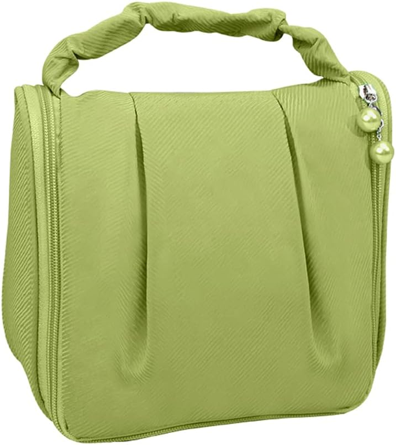 DDPOND Pearl Hanging Toiletry Bag for Women Travel Makeup Bag Organizer Toiletries Bag for Travel Size Essentials Accessories Cosmetics