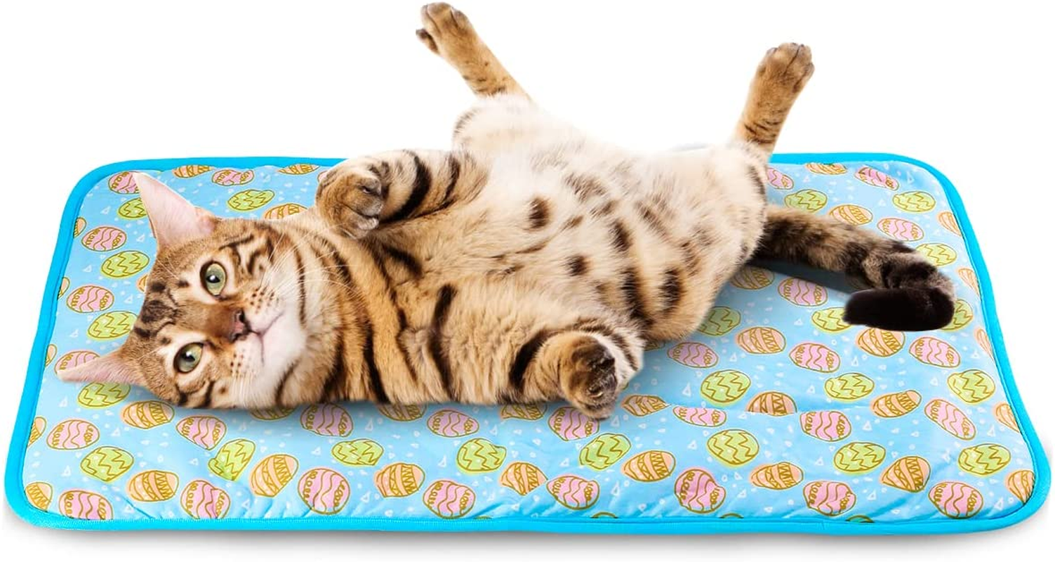 Cooling Mat, ONEJU Cooling Mat for Dogs and Cats, Medium Pet Cooling Mat 70X50 Cm 27.5X19.6 Inch, Cooling Pad for Dog, Blue image number 6