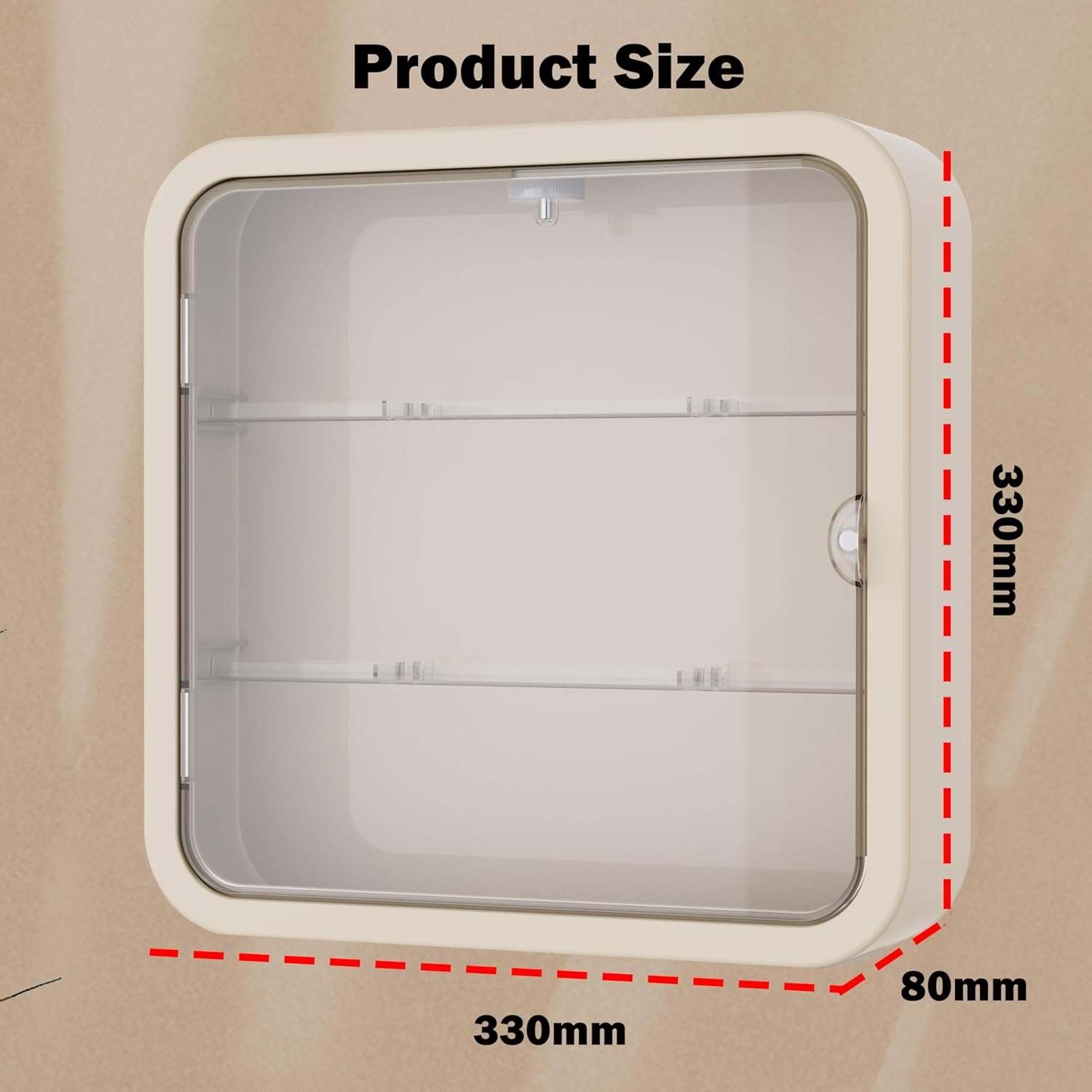 Acrylic Display Case with Light, Wall-Mounted Clear Acrylic Figure Display Box, Doll Storage Box with Magnetic Door for Pop Figures, Toys, Collectibles image number 1