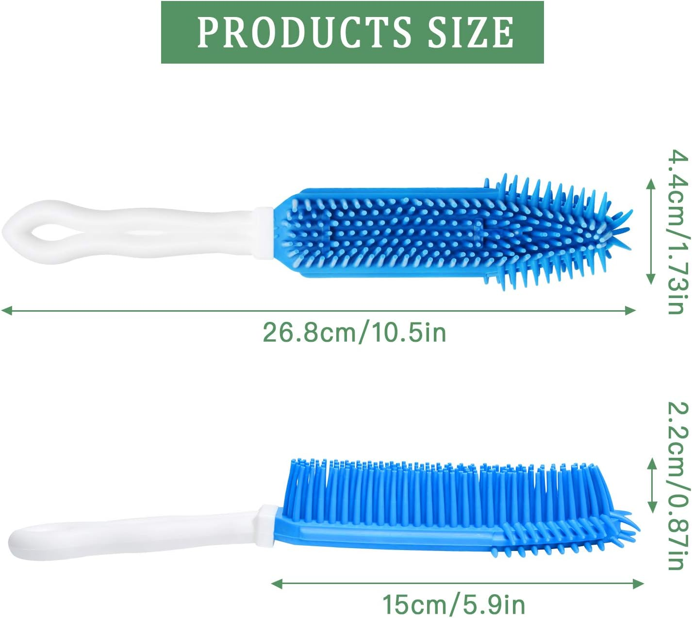 3 Pieces Pet Hair Remove Brush, Akamino Car & Auto Detailing Brush - Hair Lint Remover for Dogs Cats, Rubber Massage Brush for Furniture, Car Interiors, Carpet image number 1