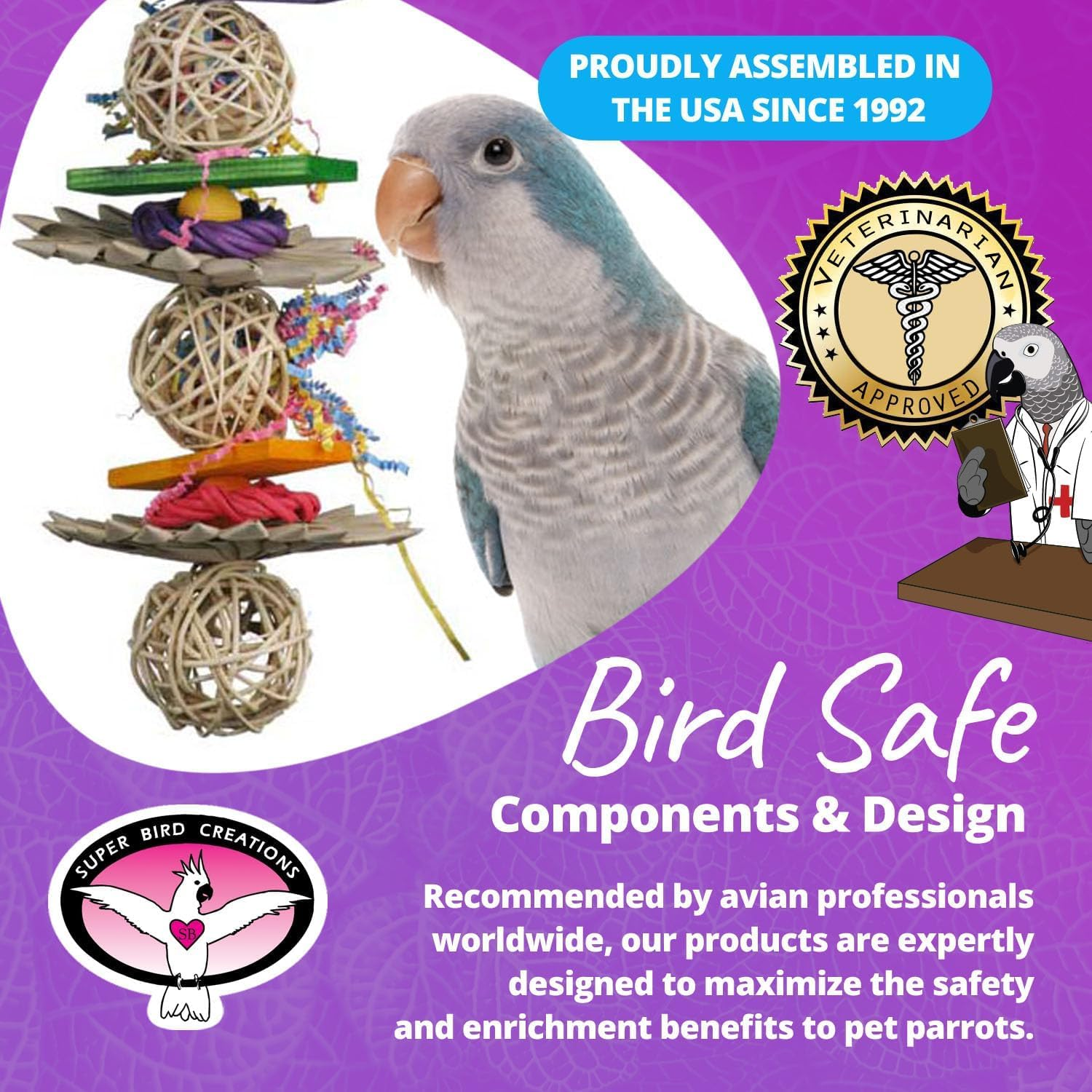 Super Bird Creations Bird Toy, Medium image number 4