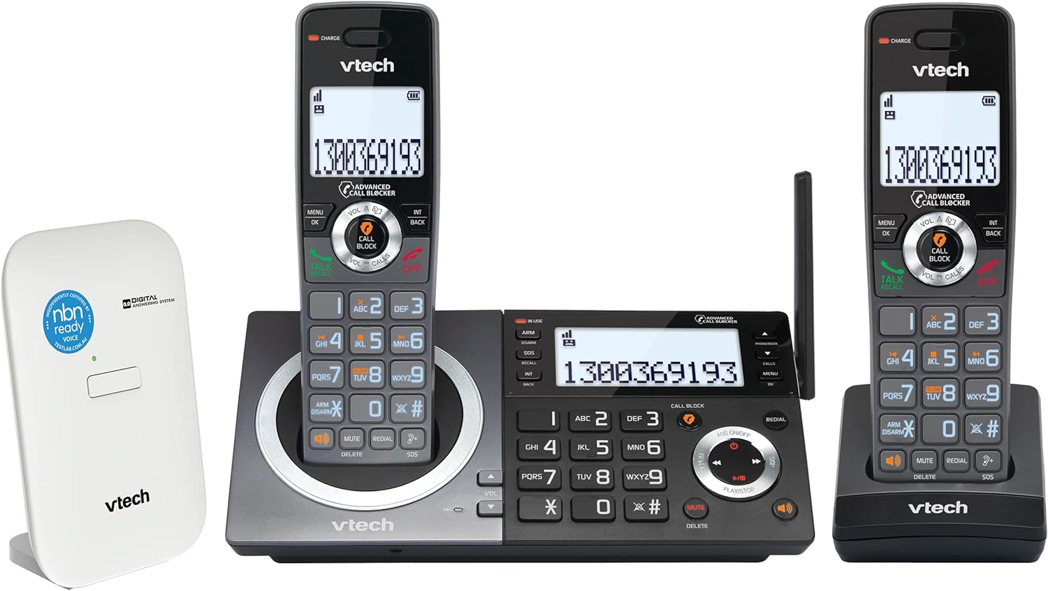 Vtech Executive Dual Keypad Cordless Bundle - NBN Ready Phone System - Cordless Deskset plus 1 Cordless Handset image number 6