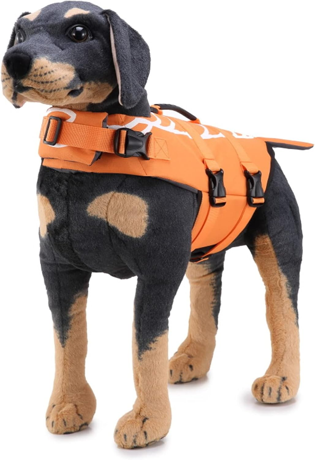 Dog Life Preserver, Adjustable Ergonomics Safe Dog Floatation Swimming Vest, Dog Life Jacket Swimsuit with Adjustable Waistband for Water Safety at the Pool, Beach, Boating(S) - S image number 6