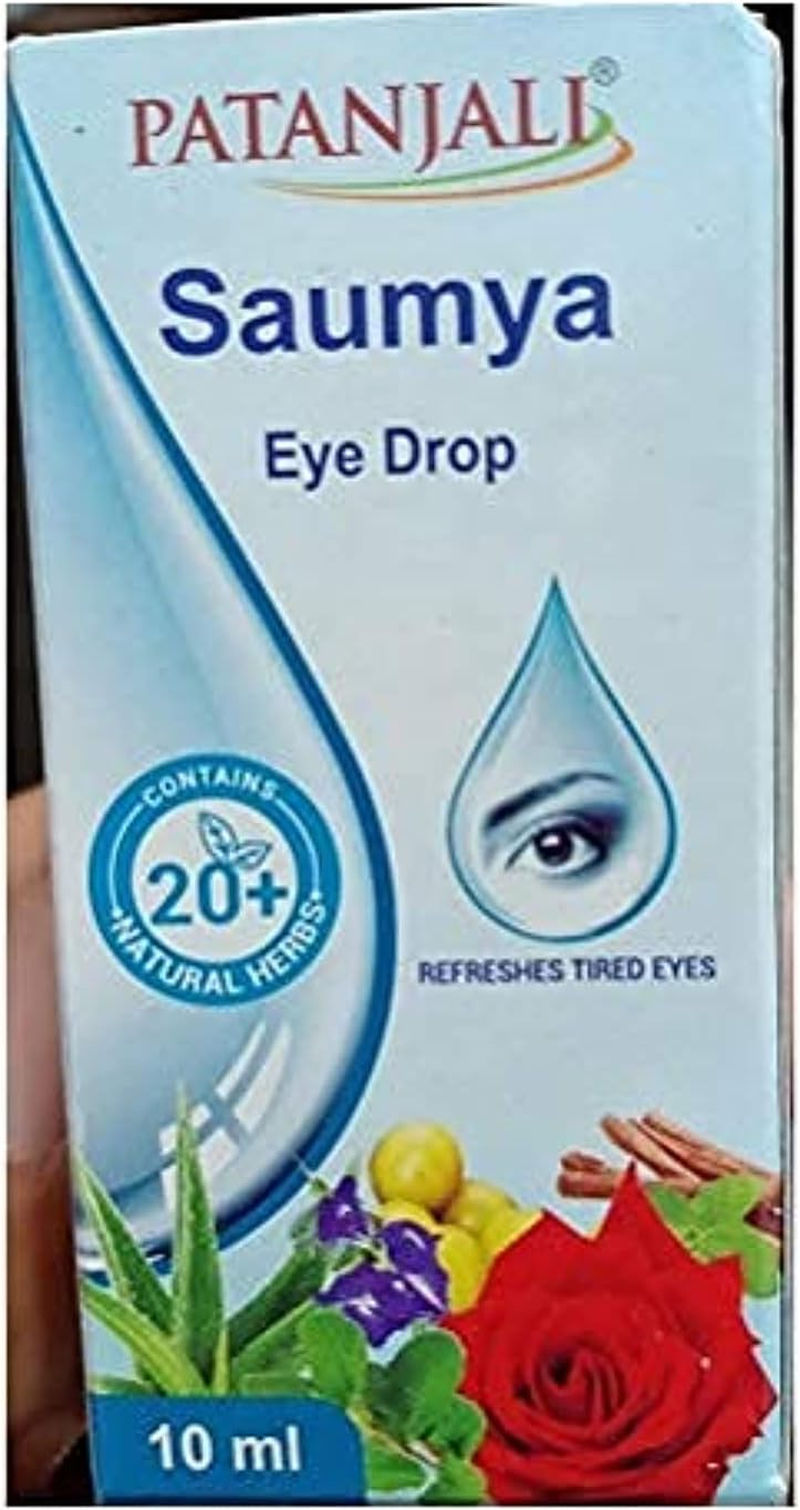 4 X New Patanjali Ayurvedic Herbal Saumya Eyedrops 10Ml image number 2