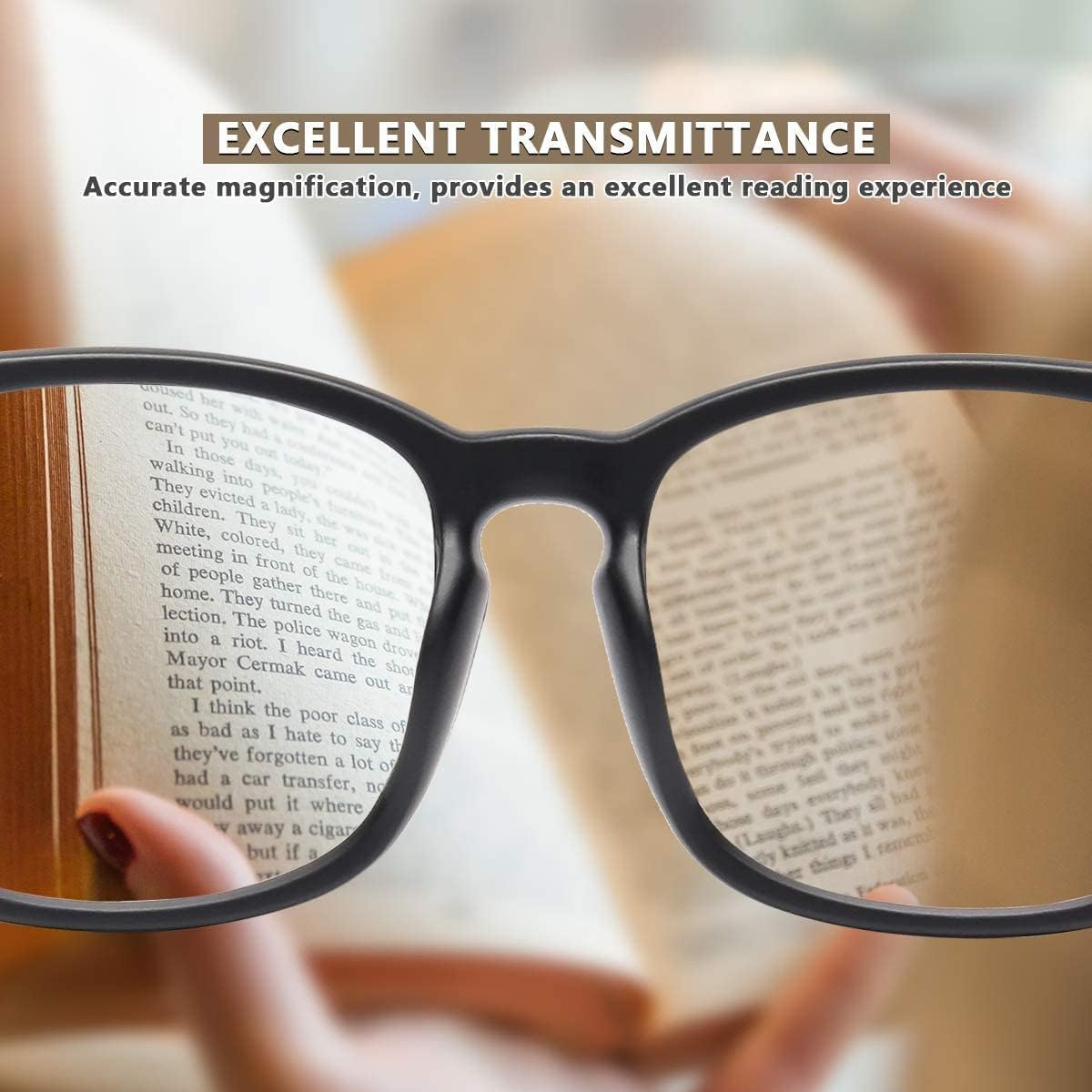 5 Pack Reading Glasses Blue Light Blocking Glasses, Computer Readers for Women Men anti Glare Eyeglasses image number 2