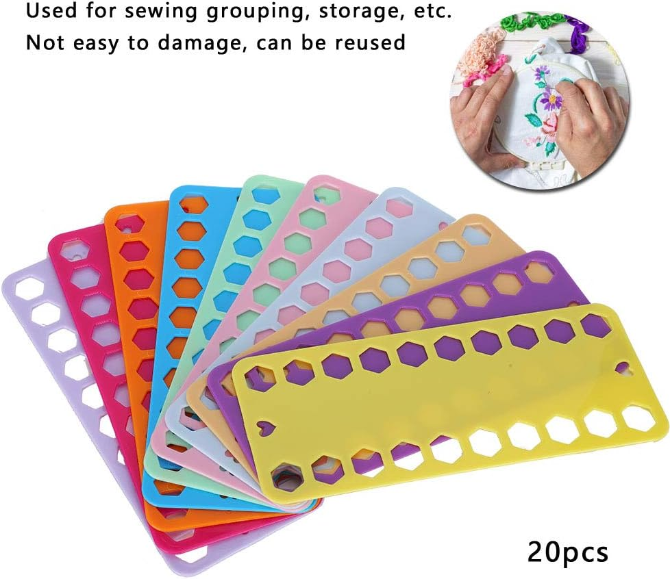 20PCS Cross Stitch Thread Holder Embroidery Floss Organizer Cross Stitch Storage Tool Thread Card for Knitting image number 6