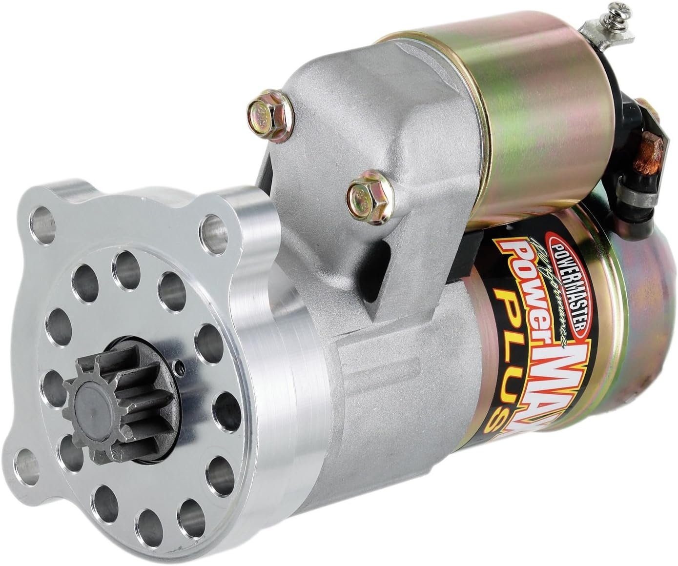 Powermaster Performance 9132 Powermax plus Starter (Mini Ford [BB] W/Billet Black Modular V8 4.6L, 5.0L Coyote 5.4L,6.2L,6.8L 11:1 Natural)