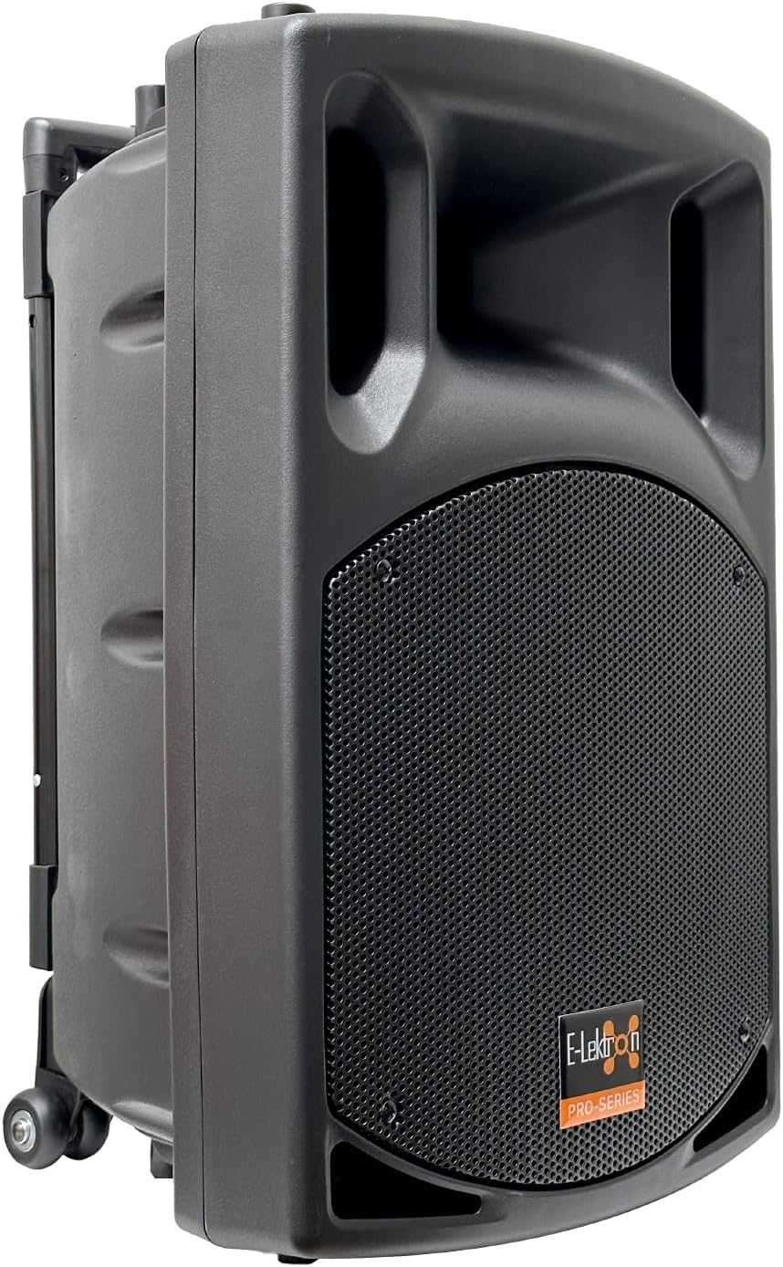 E-Lektron EL38-M UHF 900W 15" Inch Bluetooth Wireless Linkable Loud Portable PA Speaker Sound System Recoding Incl.2 Mics for Karaoke Party Event Speech Singing image number 4