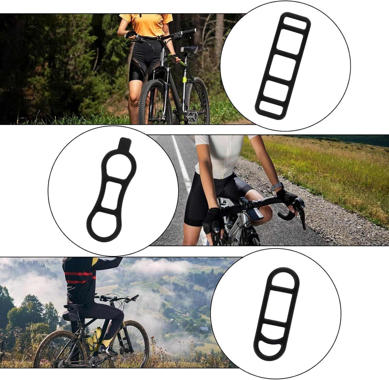 Silicone Strap for Flashlight with S-Shaped Hook,35Pcs Silicone Mount Band for S-Shaped Hook,Bike Flashlight Mount Strap with S-Shaped Hook,Bike Silicone Band Bike Light Rubber Band with S-Shaped Hook image number 3