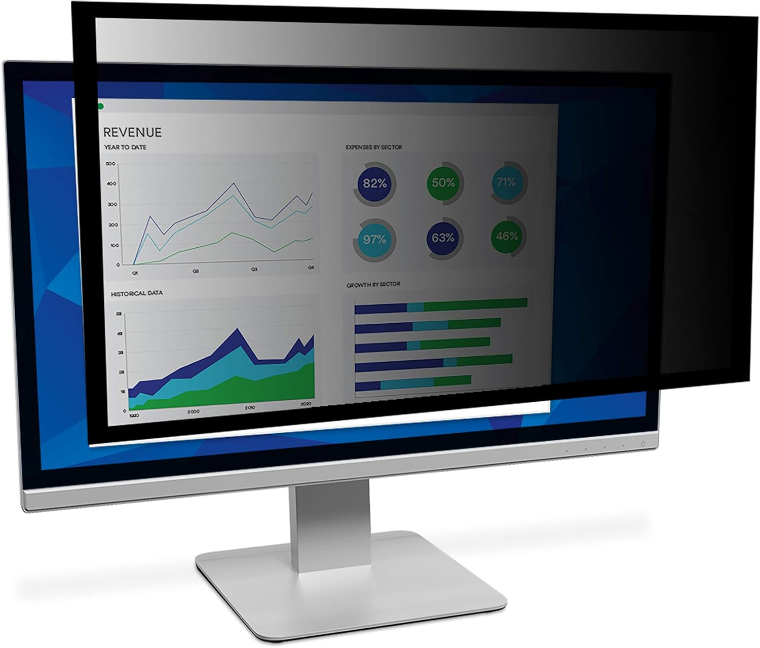 3M Framed Privacy Filter for 24.0" Widescreen Monitor (16:10 Aspect Ratio) PF240W1F image number 2