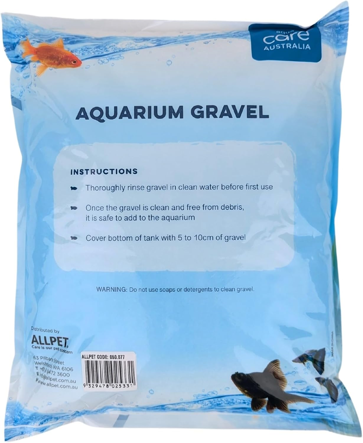 Aqua Care Aquarium Gravel Sand White 5Kg - Suitable for Freshwater and Saltwater Fish Tanks, Aqua Safe, Aquarium Decorative Gravel
