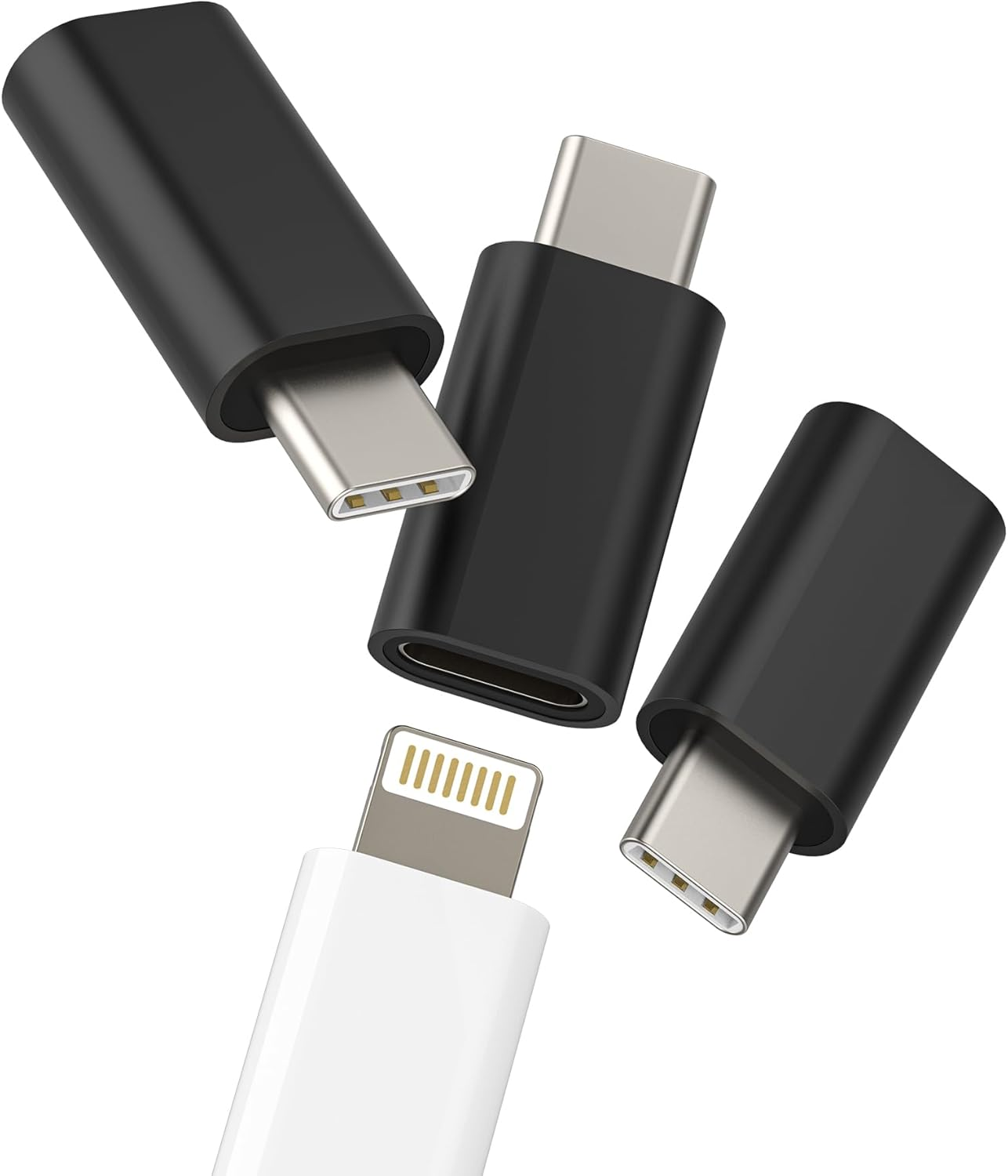 Lightning to USB C Adaptor for Iphone16 15 Pro Charging Adapter (3Pack) for Apple for Ipad Compatible for Samsung Galaxy Charger Female Cable Type C Male Jack Connector Data Port Android Converter