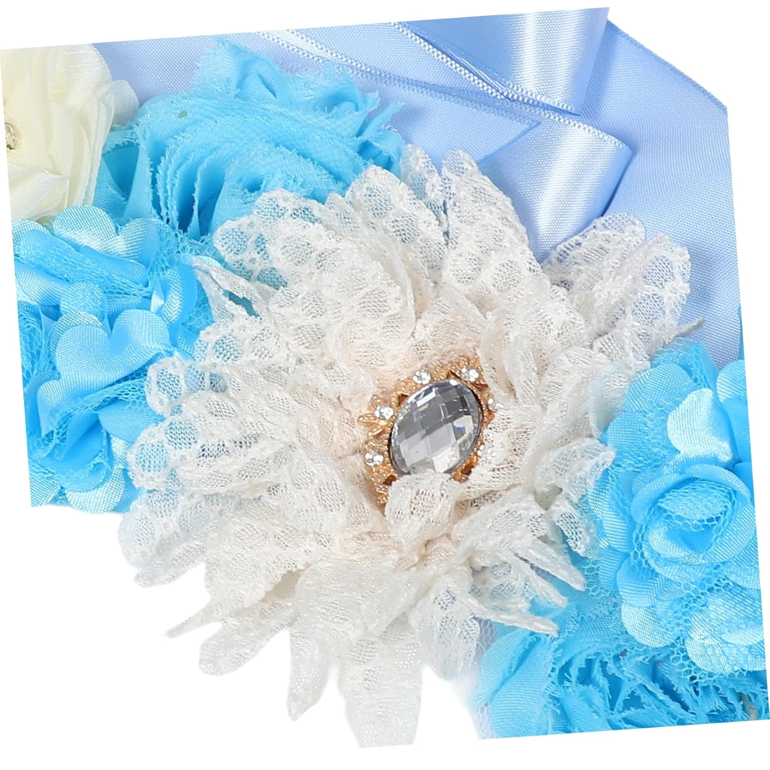 MERRYHAPY 2Pcs Maternity Flower Sash for Pregnancy Belly Band Belly Sashes for Shower Wedding Photo Shoot image number 6