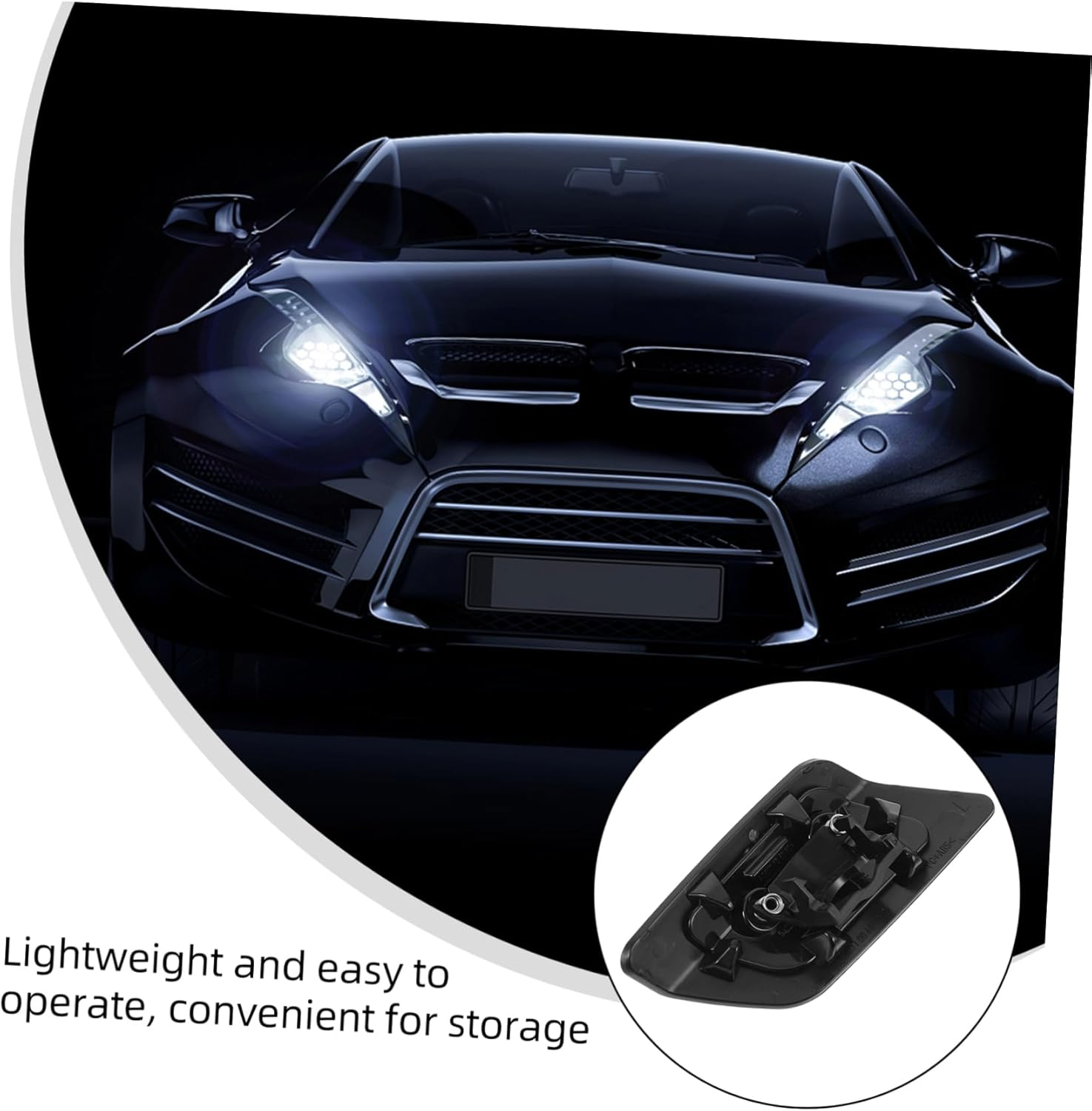 MUELODSIC Replacement Headlight Washer Nozzle Cover Cap 2Pcs Left and Right Front Headlight Washer Cover Compatible with Automotive Headlamp Cleaning for Car Care Maintenance image number 3