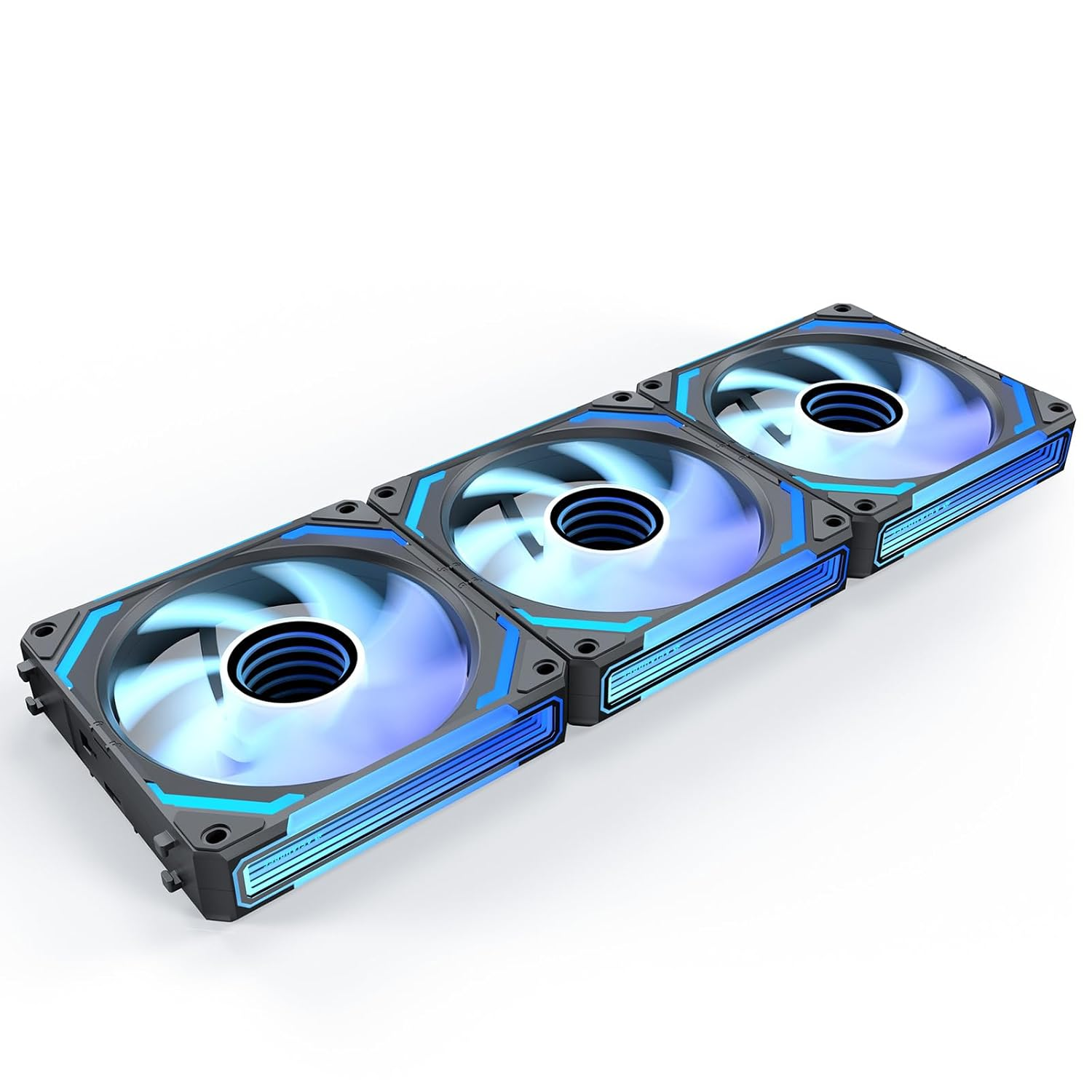 Asiahorse COSMIQ 120Mm PC RGB Fans Computer Case Fans, 5V 3-PIN Connector Daisy Chain PWM Cooling with Controller for Cases CPU Liquid Coolers (Black COSMIQ Forward, Black-3) image number 5