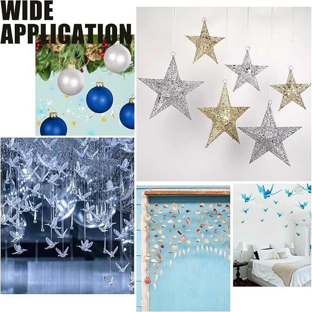 2 Roll Transparent Fishing Thread, Clear Fishing Line Jewelry String Invisible Nylon Thread for Hanging Decorations, Beading and Crafts, 0.25Mm 80M Fishing Line Clear Invisible image number 3