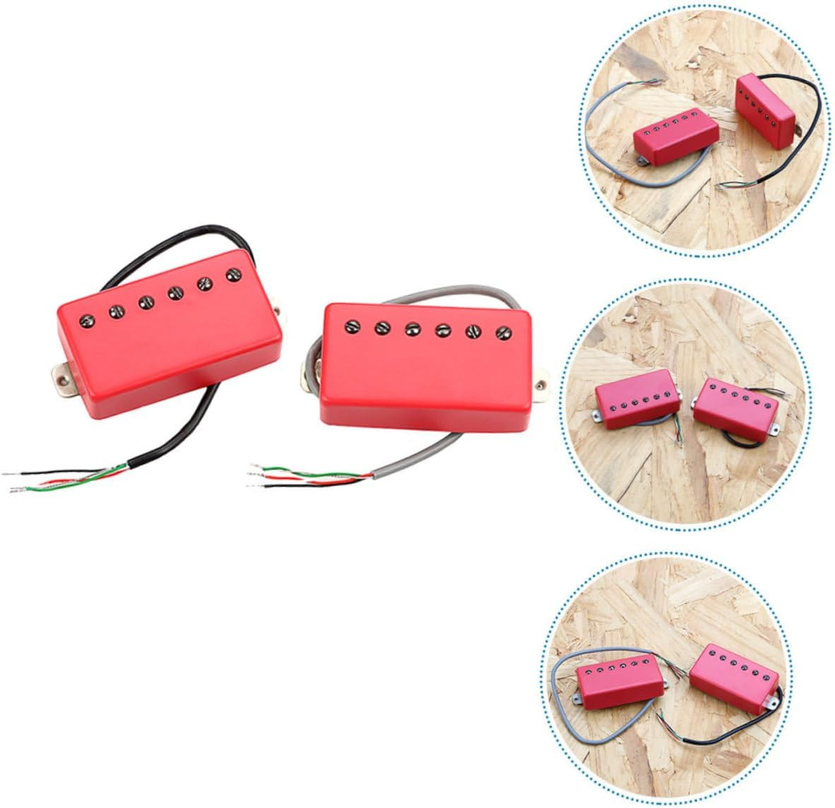2Pcs Matte Guitar Dual Pickups Acoustic Guitar Pickups Unique Design for Replacement Compatible image number 2