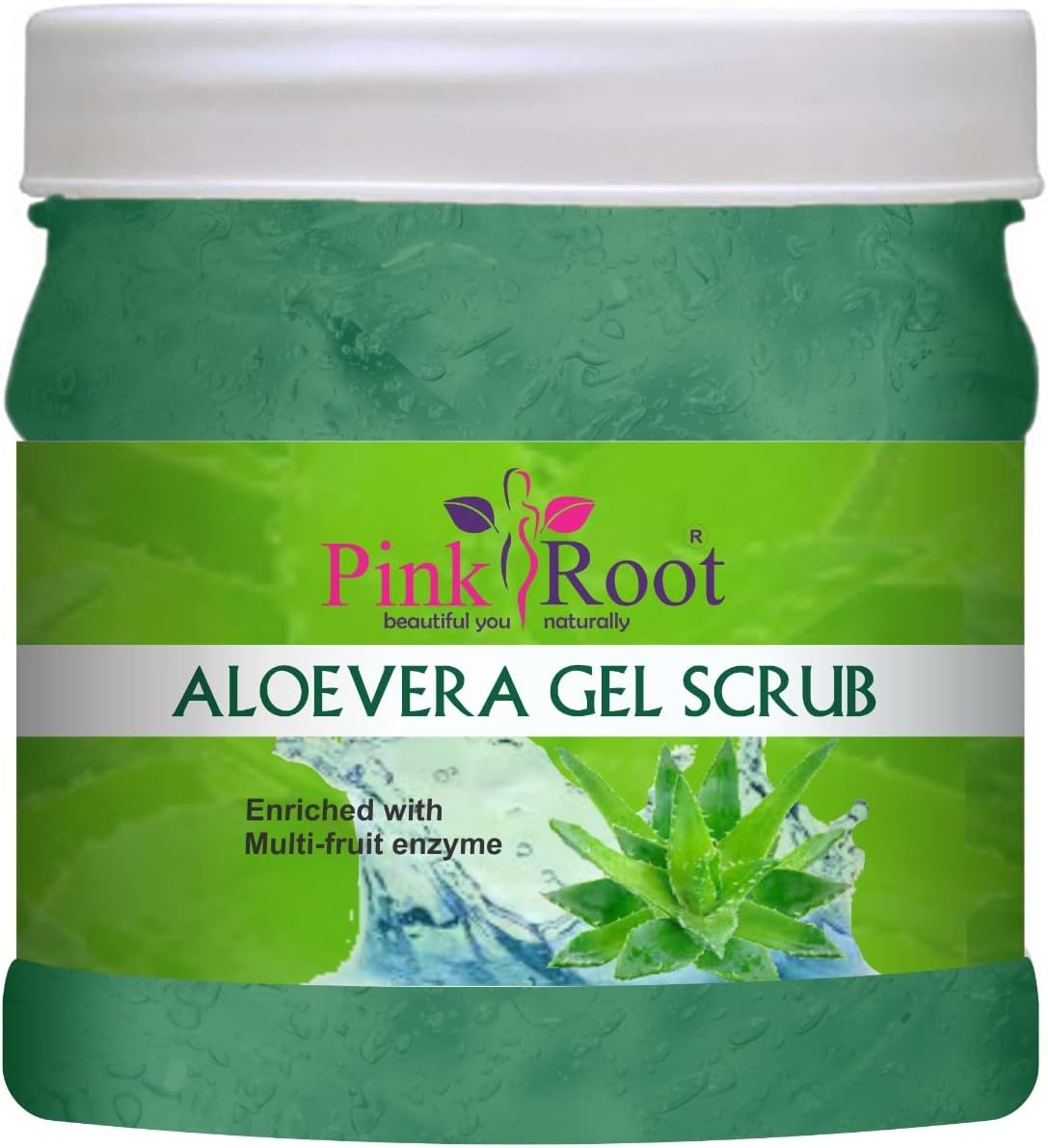 Pink Root Aloe Vera Gel Scrub Enriched with Multi-Fruit Enzyme 500Gm image number 3