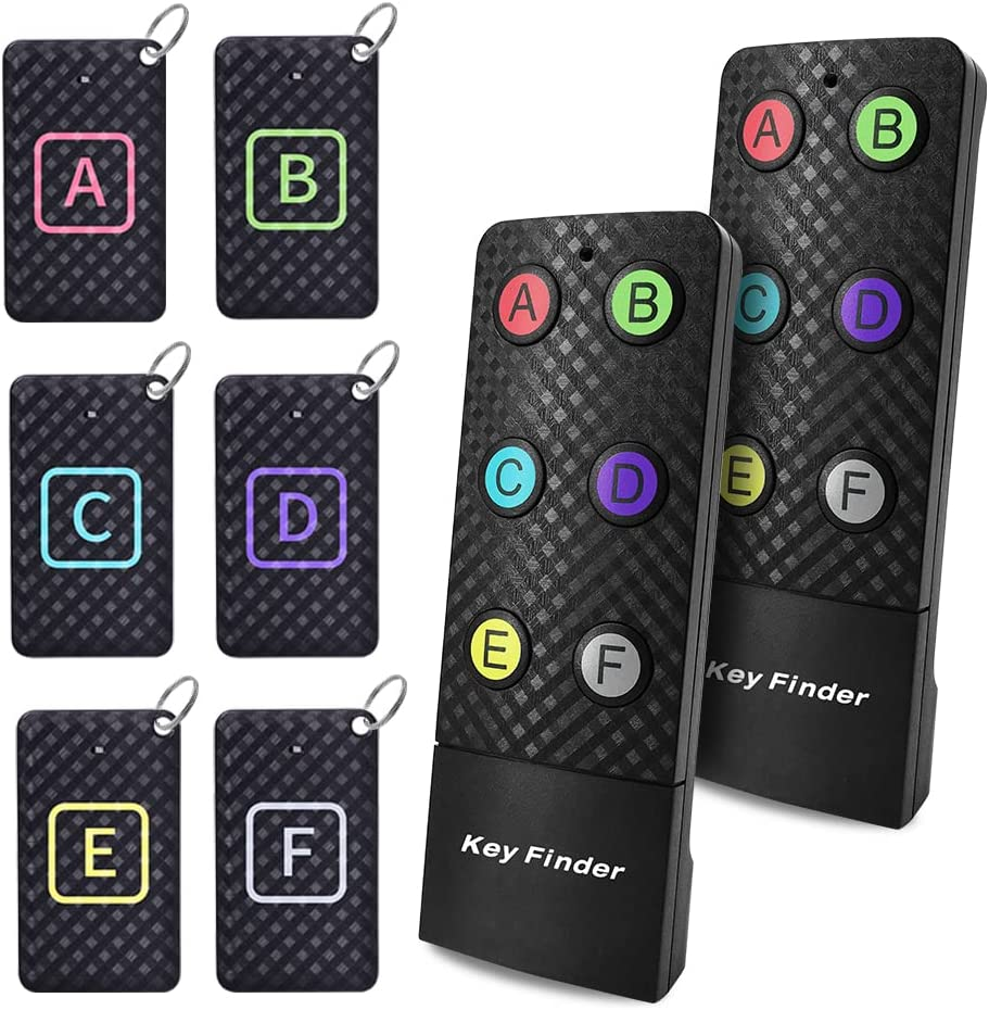Key Finder Chlovoe RF Item Locator with 2 Transmitters and 6 Receivers 85Db Loud Beeps Wireless Key Finder Locator for Finding Wallet Remote Key Phone Glasses image number 6