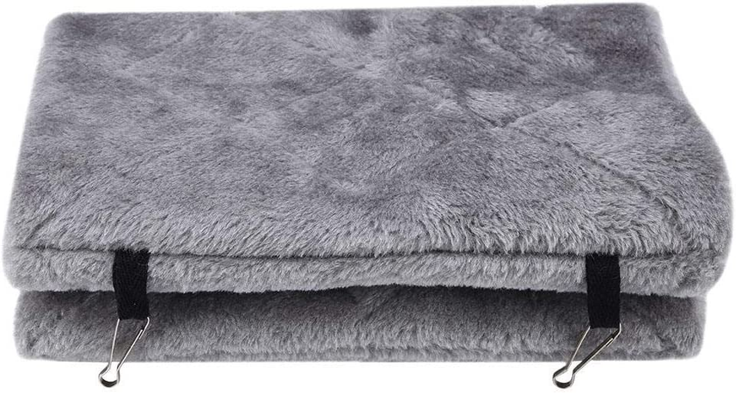 Bird Plush Hanging Cage, Bird Soft Plush Hammock Hanging Cage Tent for Birds Parrot Winter Warm Bed Pet Toy, Pet Supplies(M-Gray) image number 4