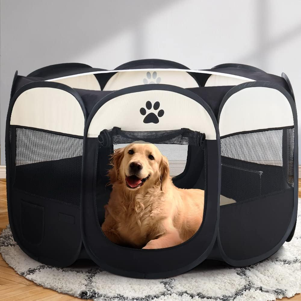 I.Pet Pet 3XL Large 8 Panel Dog Playpen Rabbit Play Pen Playpens Fence Cage Cages Puppy Exercise Enclosure Crate Pets Barrier Portable Outdoor Indoor Run Gate Guinea Pig Heavy Panels Kennel image number 6