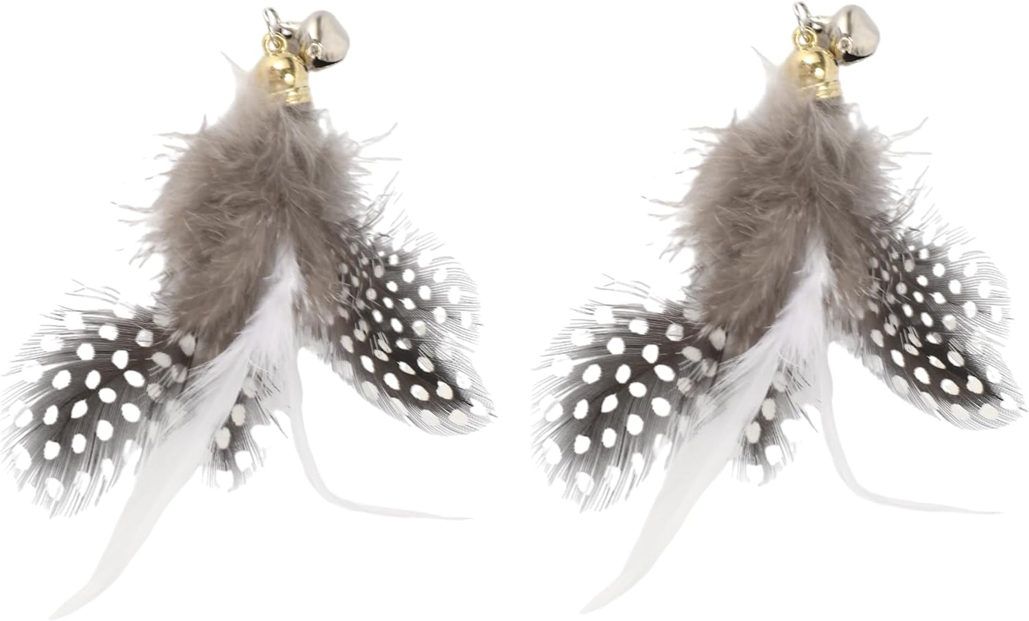 CAPASTEC Pack of 2 Feather Cat Wand Replacement for Pet Interactive, Black/White image number 2