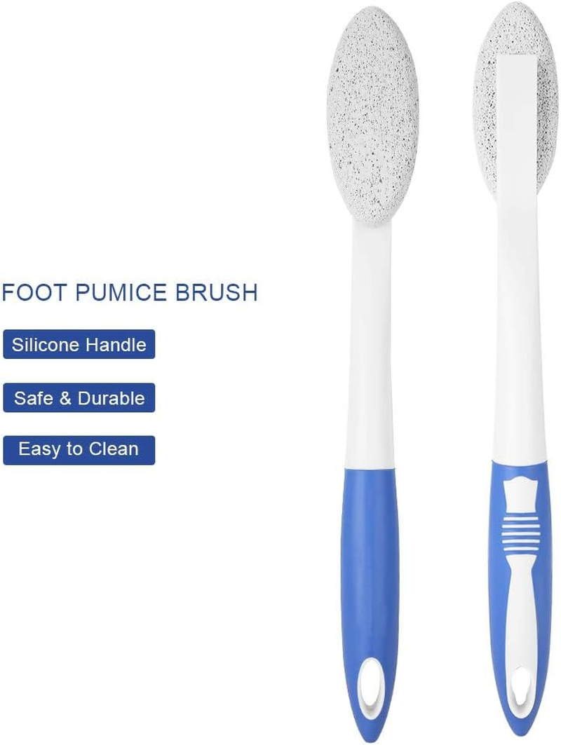 Foot Brush, Long Handle Foot Pumice Stone Brush, Foot File, Foot Care Whetstone for Removing Dead Hau Pumice Stone Foot Massage Cleaner for Foot Care and Pedicure image number 5