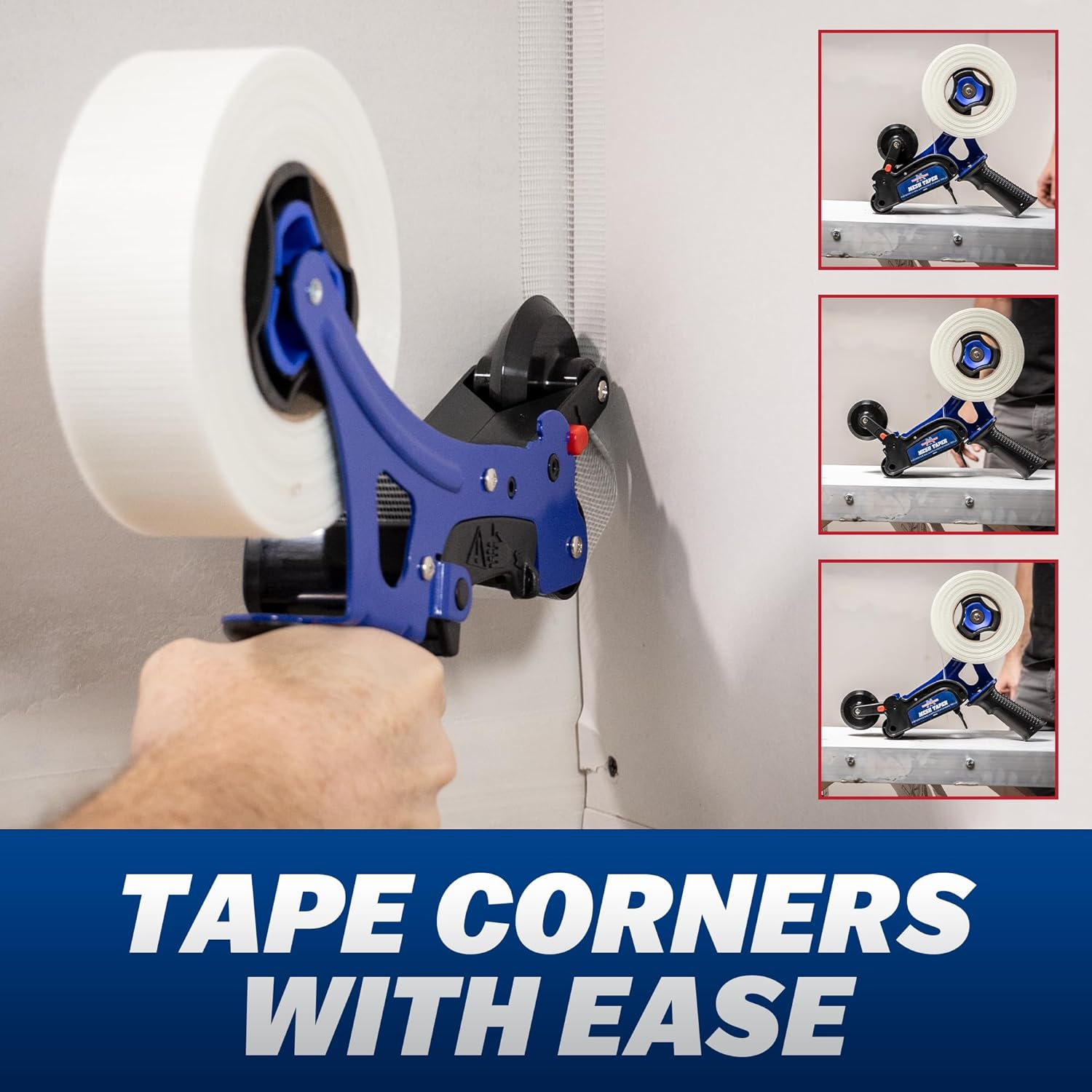 Marshalltown Drywall Plaster Board Mesh Scrim Tape Gun Dispenser MT72, Blue