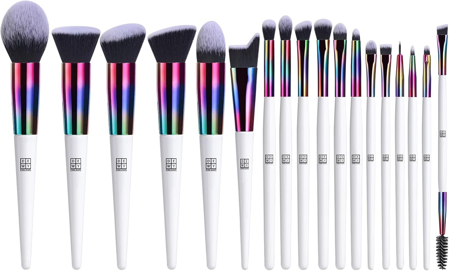 DEWYDREAMS Makeup Brush Set 18 Pcs Premium Synthetic Foundation Powder Concealers Eye Shadows Blush Makeup Brushes with Black Case image number 2