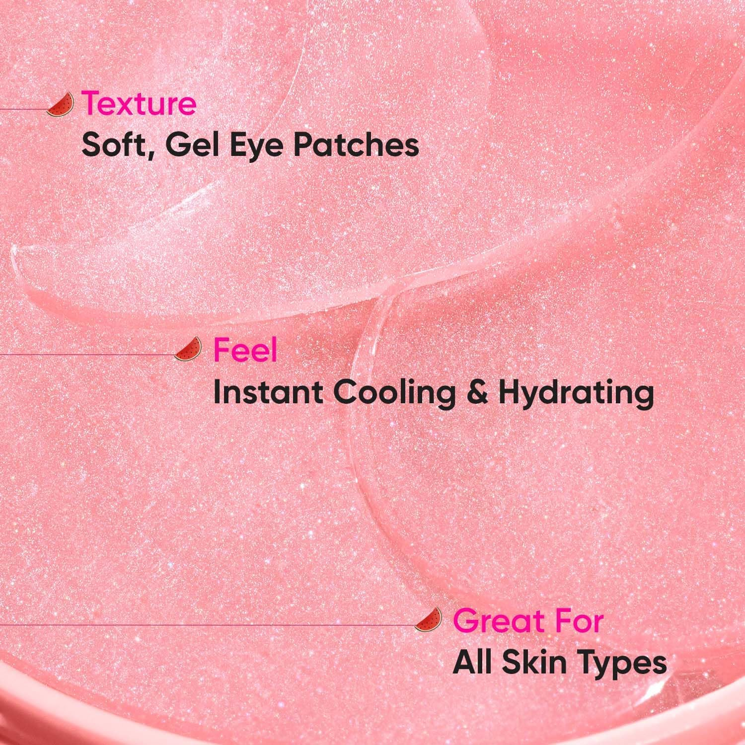 Dot & Key Watermelon Cooling Hydrogel under Eye Patches for Dark Circles & Puffiness Reduction | with Hyaluronic & Niacinamide | Eye Patches | Instantly Hydrates, Cools & De-Puffs | 60 Patches image number 1
