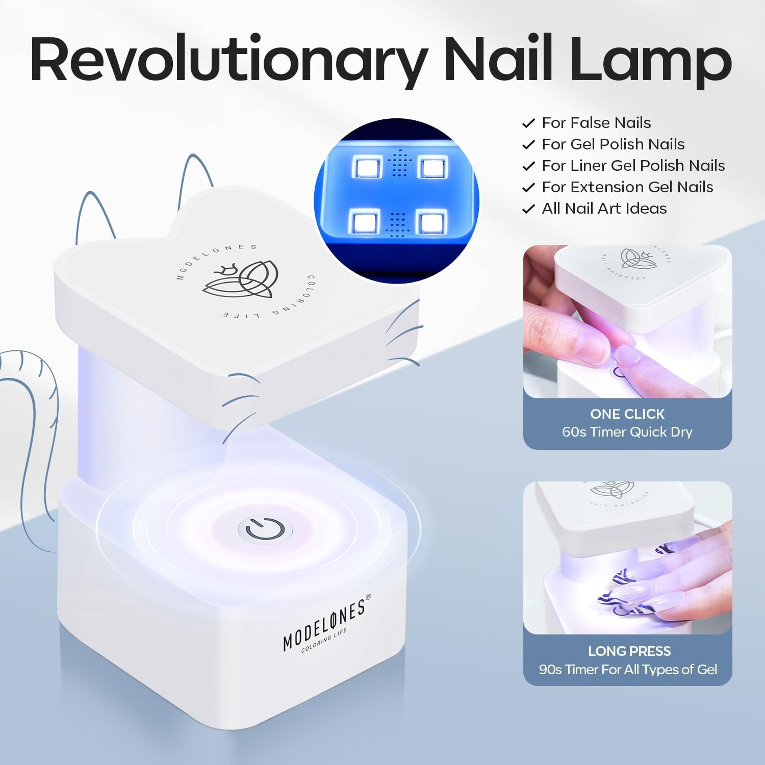 Modelones Gel X Nail Kit, Medium Almond Gel X Nail Tips, 9-In-One Nail Glue & Portable U V Nail Lamp, 216Pcs 12Sizes Press on Acrylic False Nails Tip Nails Art DIY Nail Extension for Women